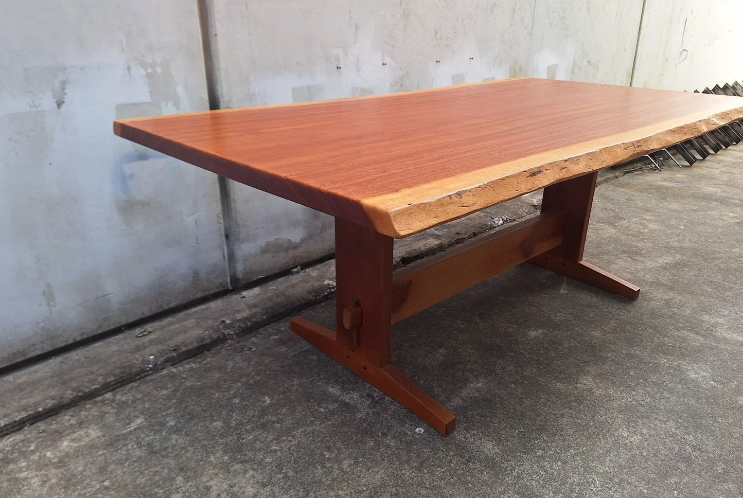 Australian rosewood Griffith Tablecraft dining table with natural edge