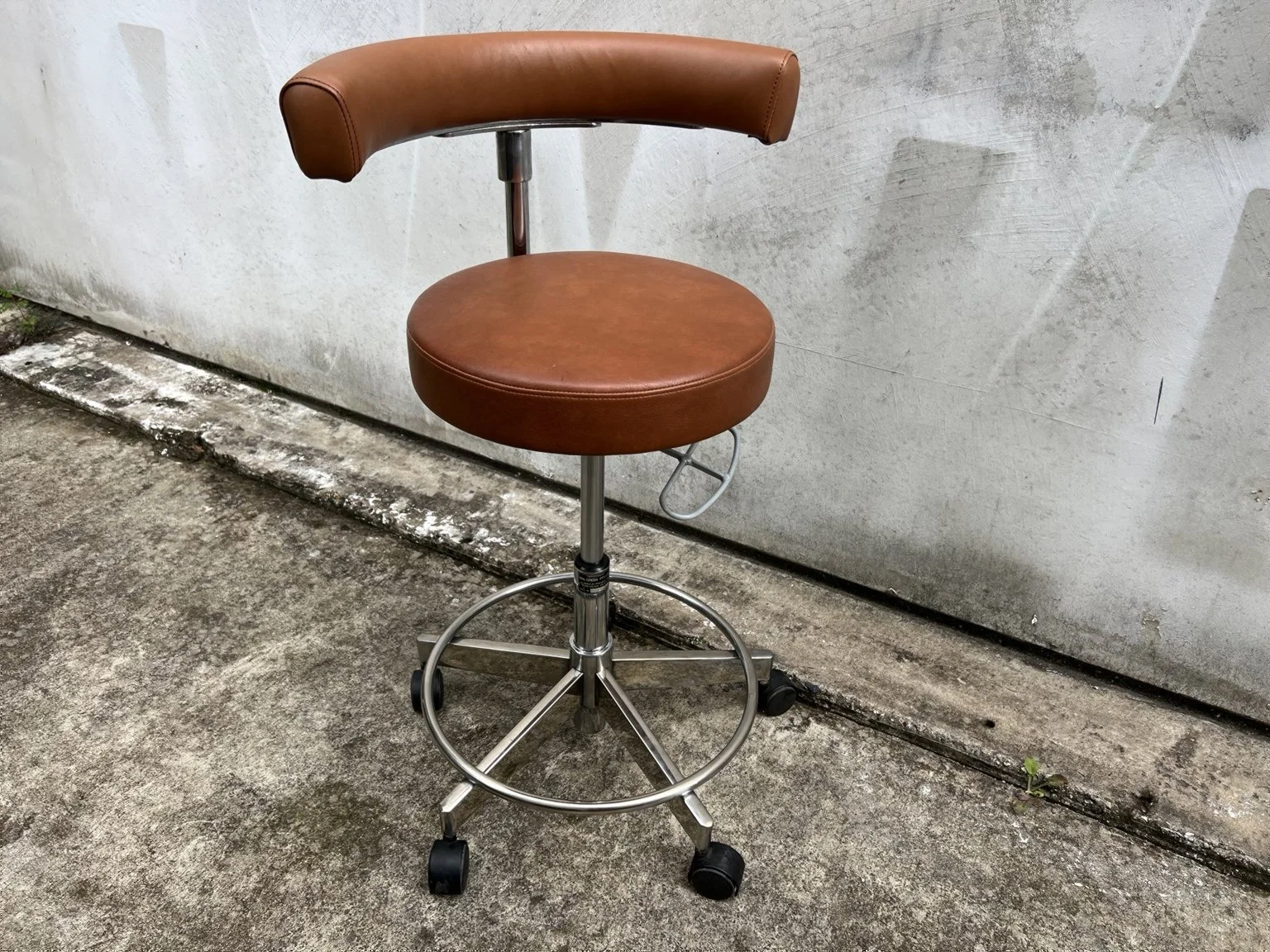 Mid-Century Adjustable Stool