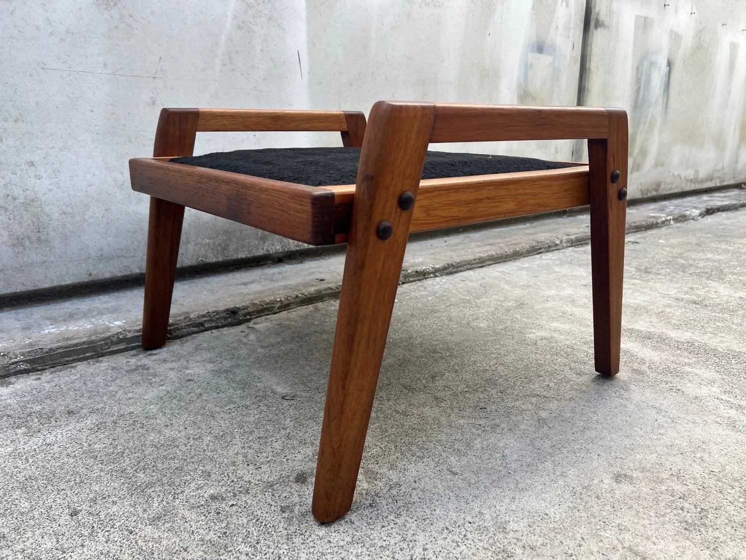 Restored Mid-Century Modern “INGA” Footstool Frame by Danish Deluxe