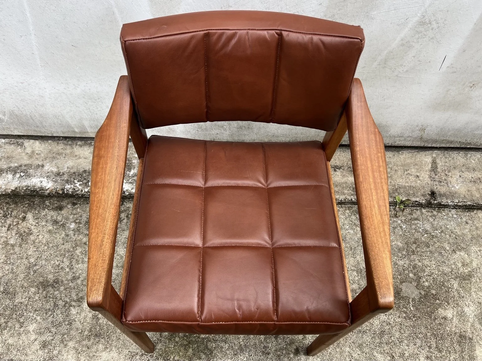 mid-century restored leather office chair 03
