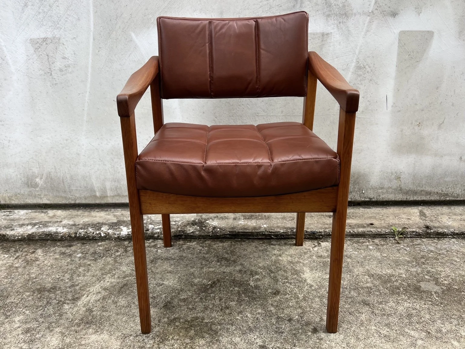 mid-century restored leather office chair 06