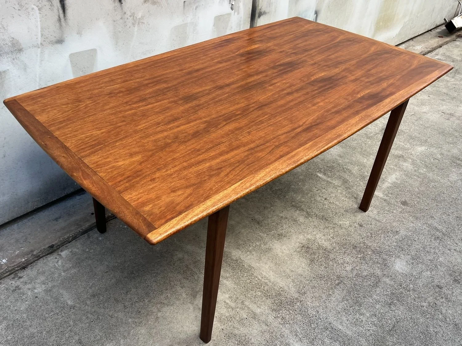 Restored Mid-Century Modern Teak Dining Table