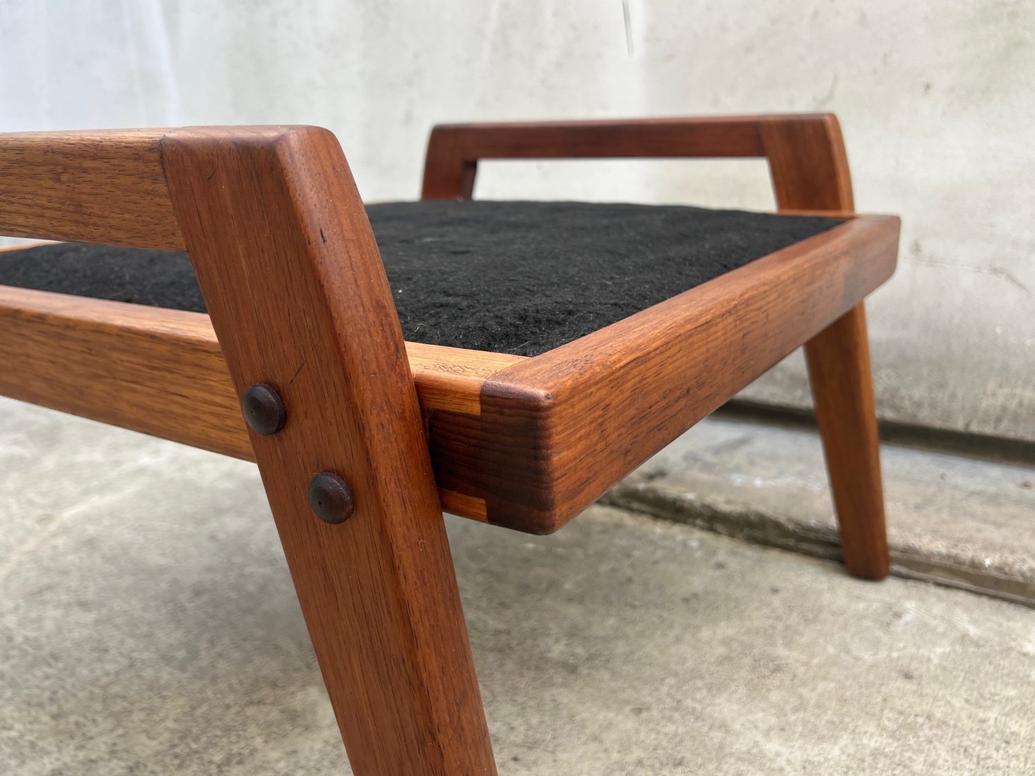 Restored Mid-Century Modern “INGA” Footstool Frame by Danish Deluxe
