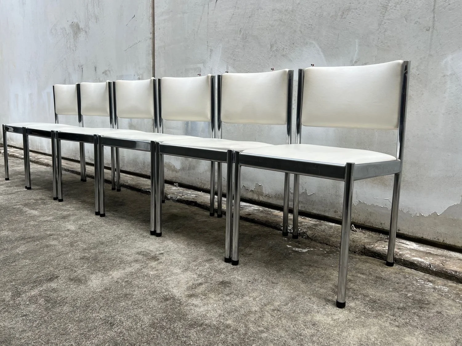 1970s Chrome Dining Chairs by Wallace Furniture