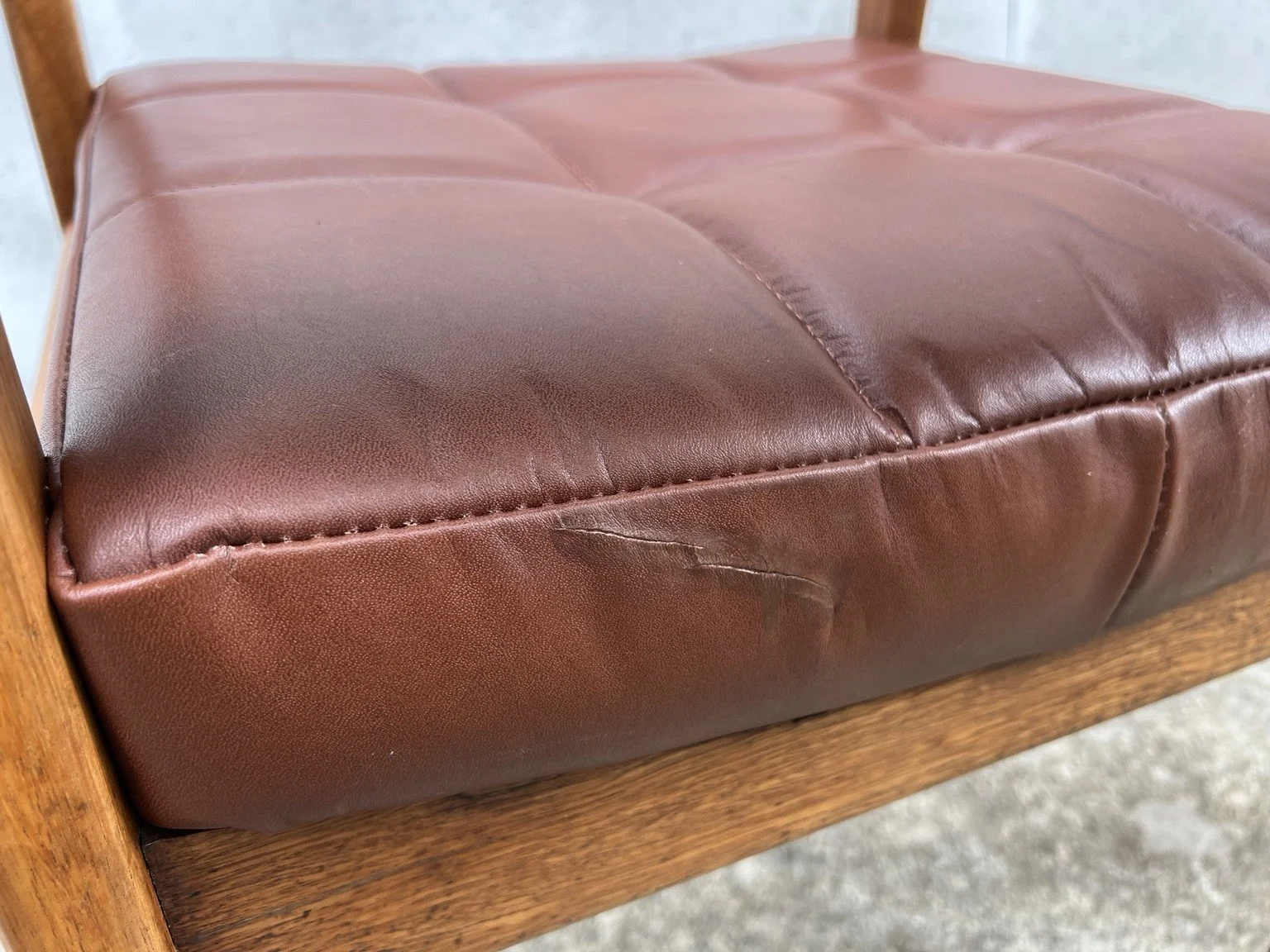 mid-century restored leather office chair 07