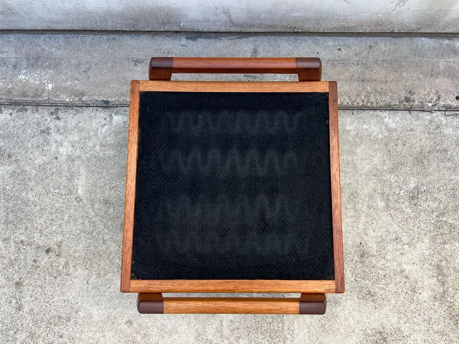 Restored Mid-Century Modern “INGA” Footstool Frame by Danish Deluxe