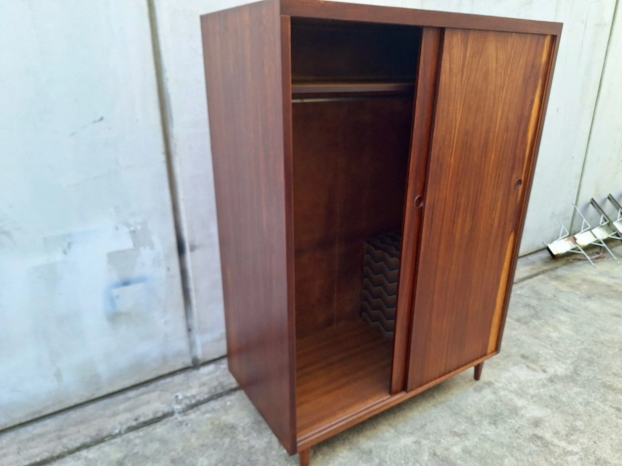 mid century wardrobe sliding door
