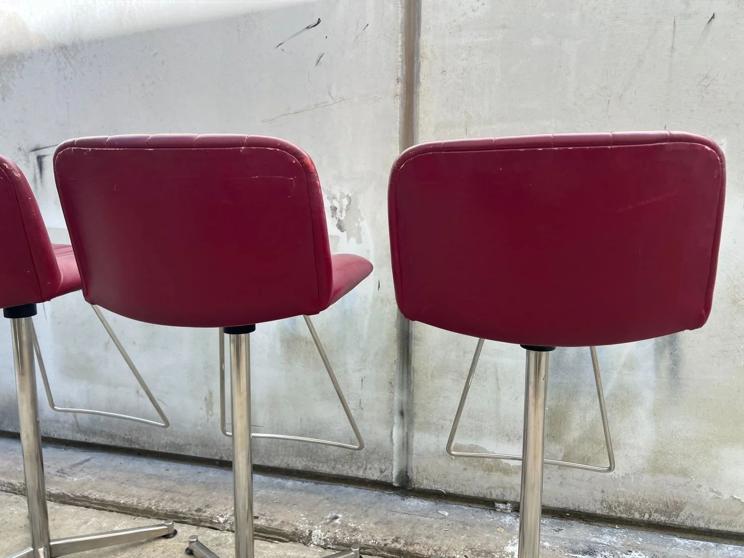 Set of 4 Original Mid-Century Swivel Bar Stools