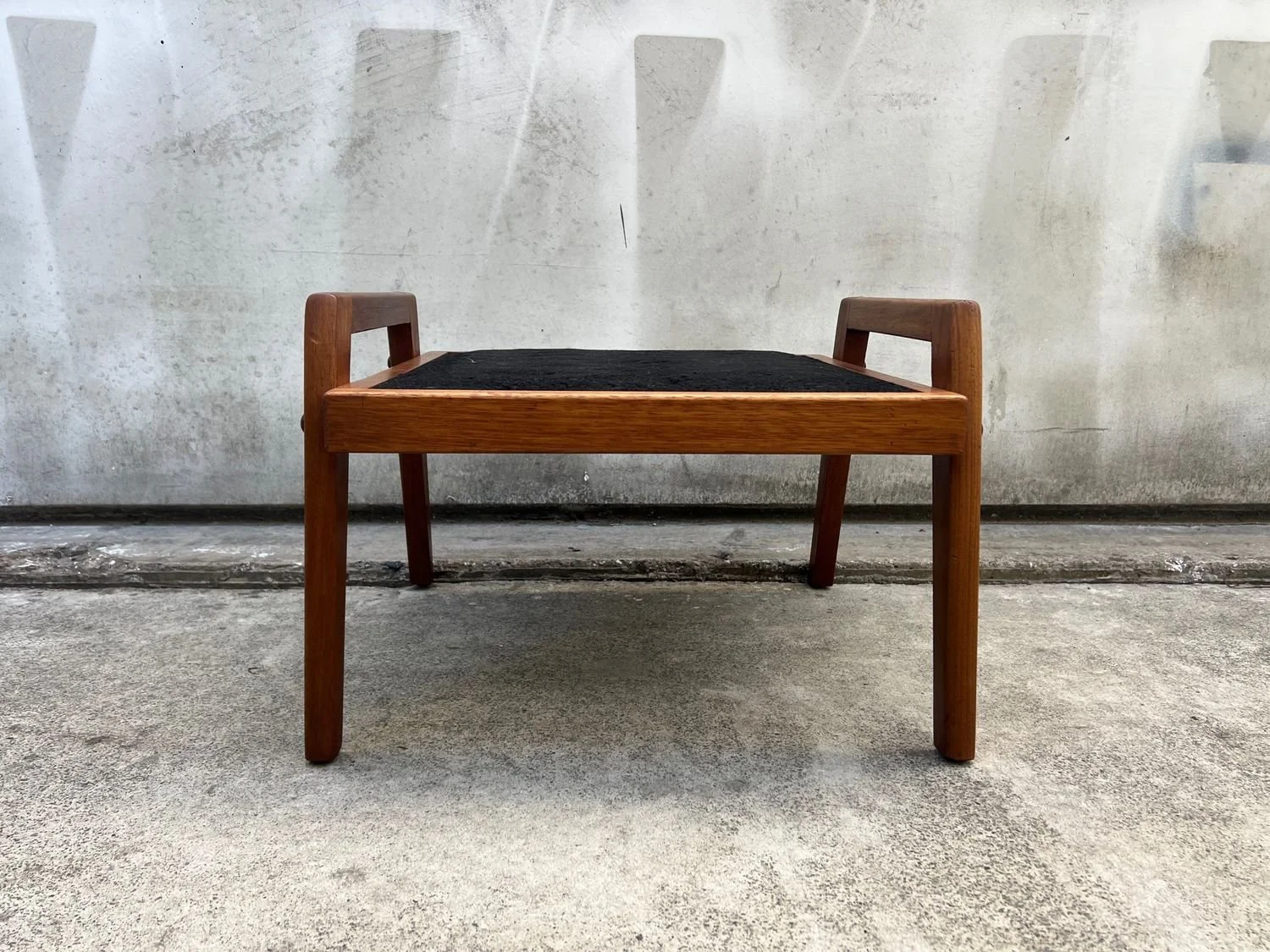 Restored Mid-Century Modern “INGA” Footstool Frame by Danish Deluxe