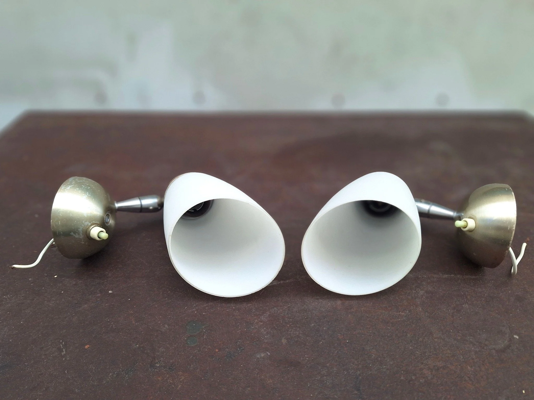 Pair of Vintage Adjustable Wall Light Fittings