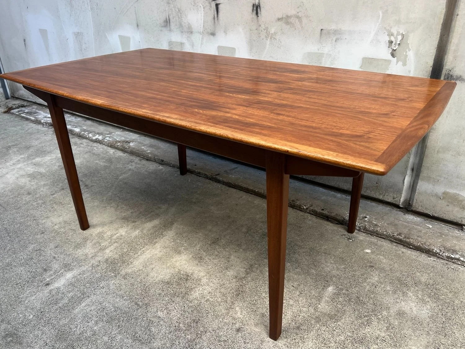 Restored Mid-Century Modern Teak Dining Table