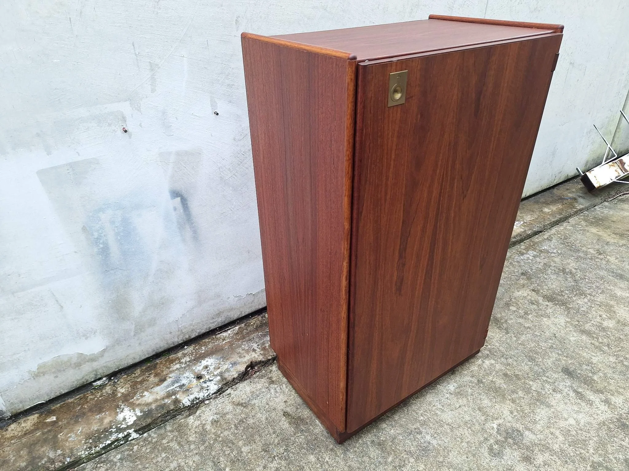 Blackbean record cabinet angled front view