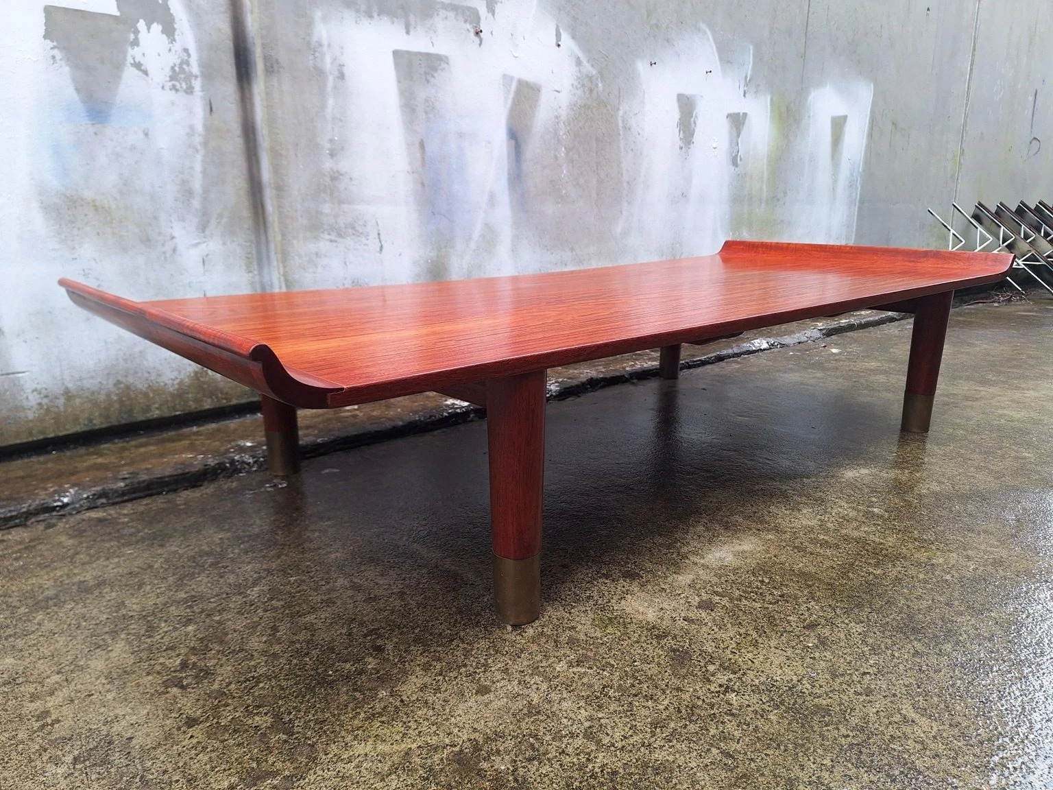 Restored Mid-Century Solid Rosewood Coffee Table
