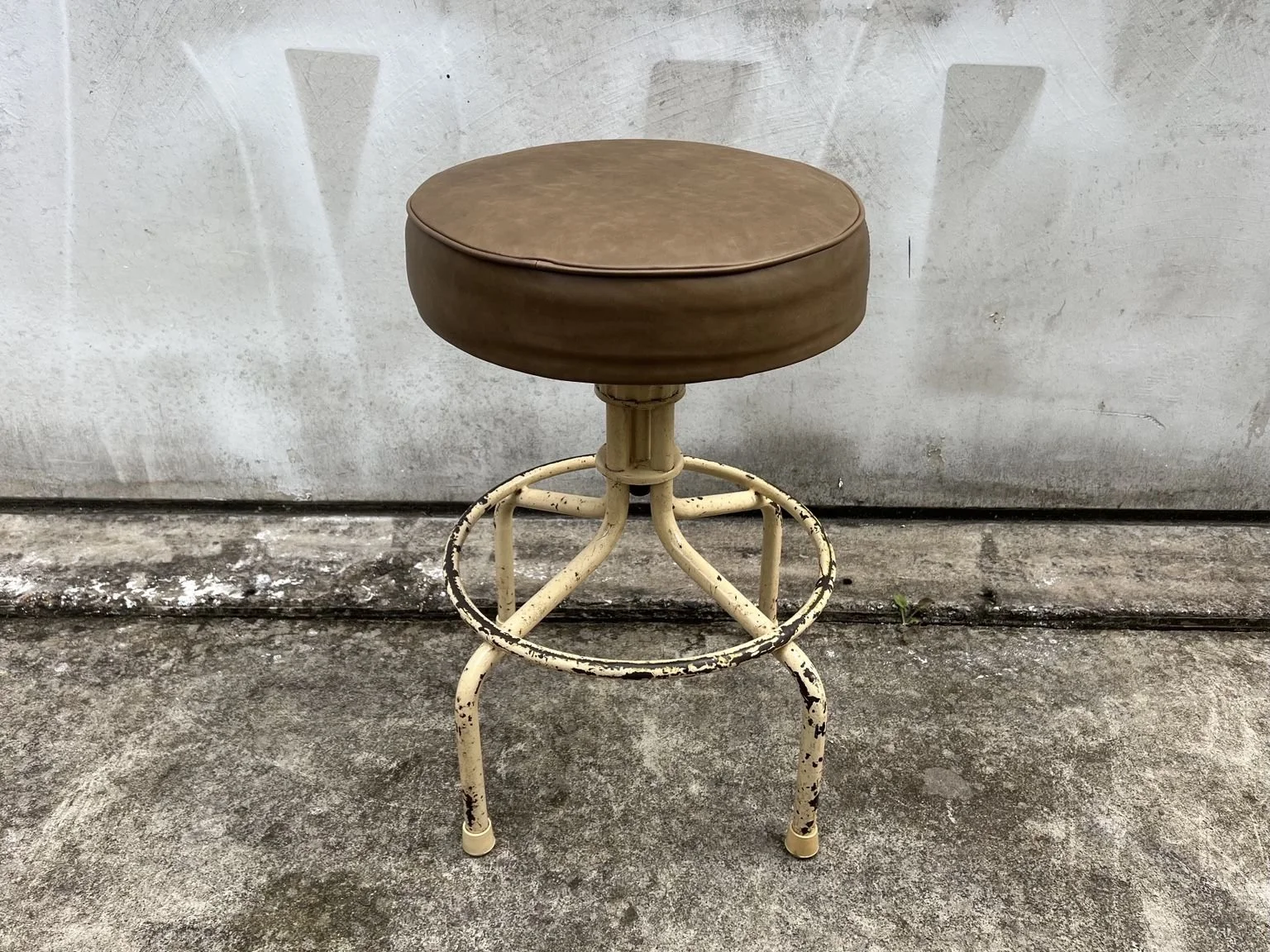 vintage industrial adjustable stool 2