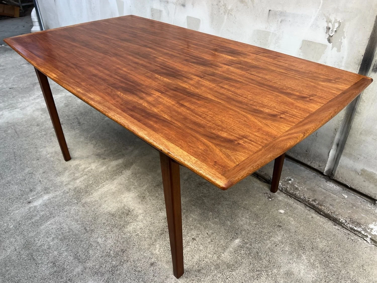 Restored Mid-Century Modern Teak Dining Table