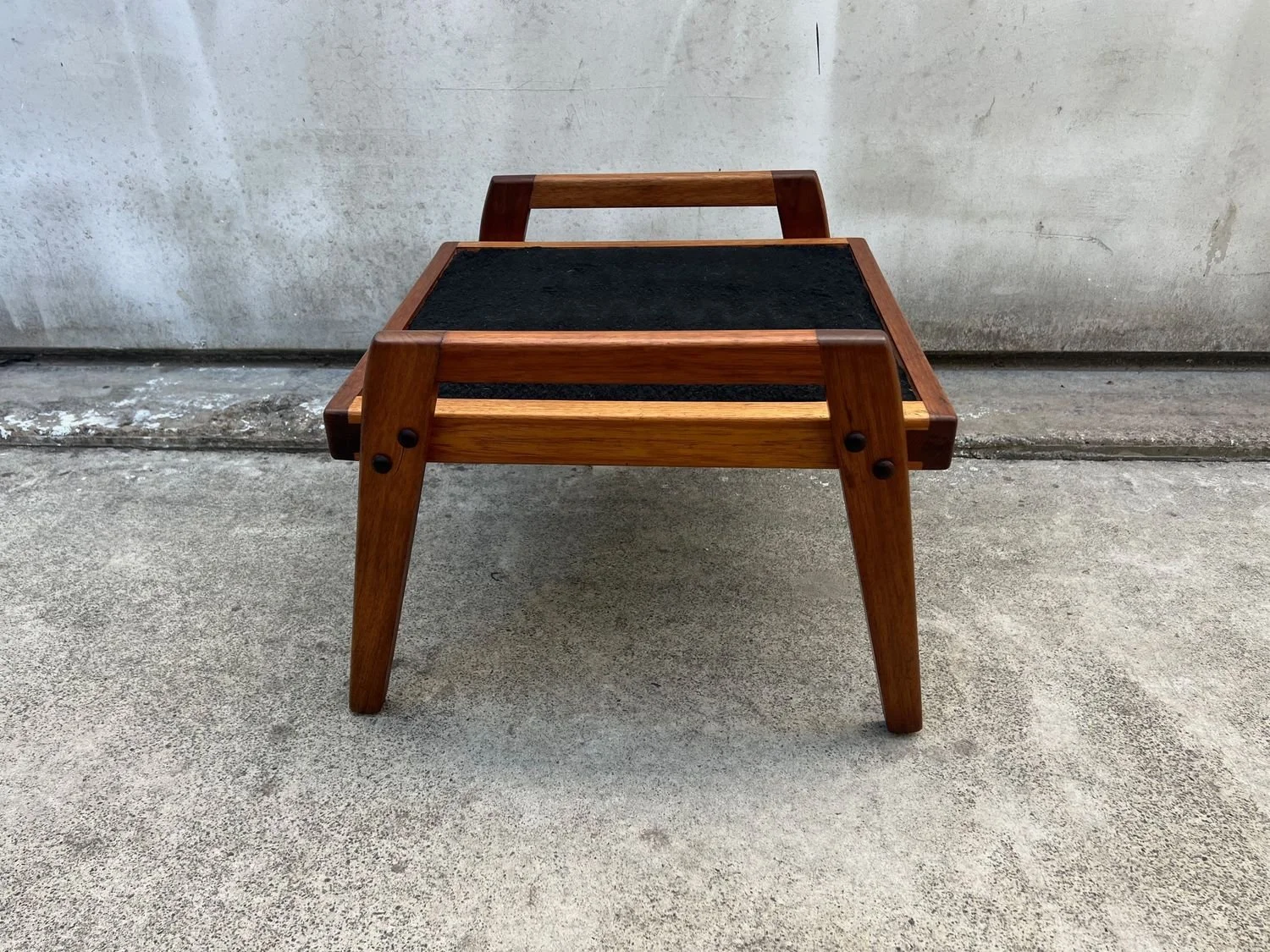 Restored Mid-Century Modern “INGA” Footstool Frame by Danish Deluxe