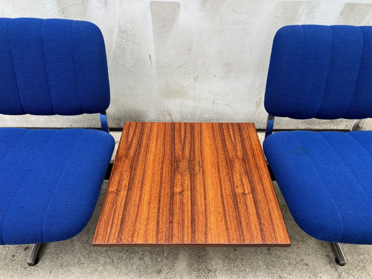 Mid-Century Modern Bench with Table