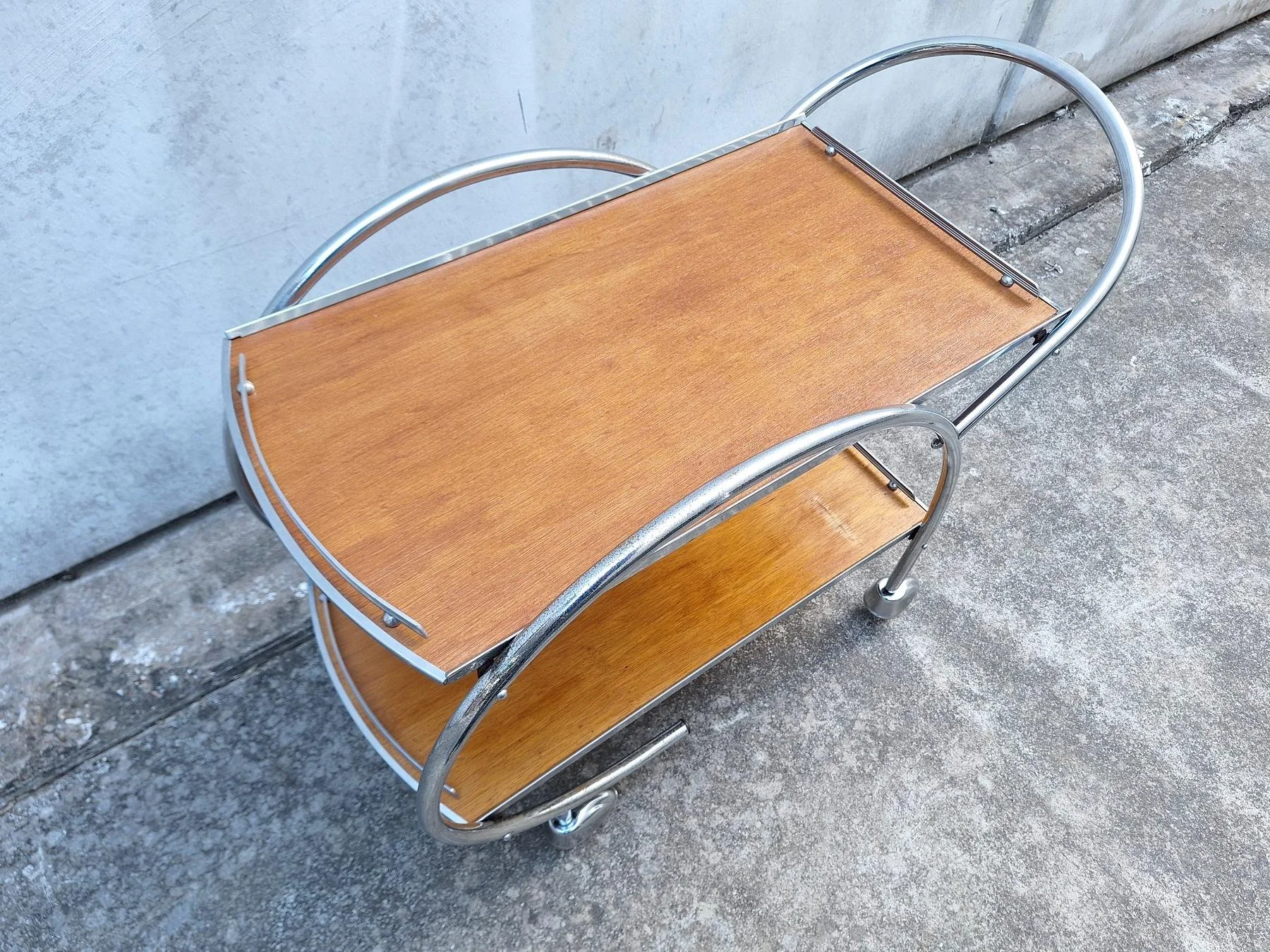 Ranleigh two-tier drinks trolley viewed from above
