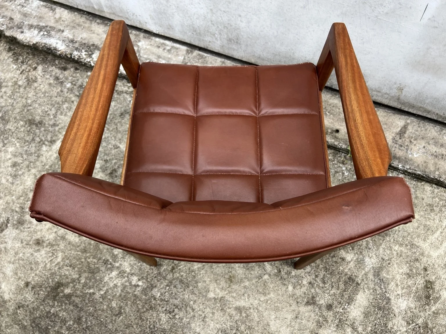 mid-century restored leather office chair 09
