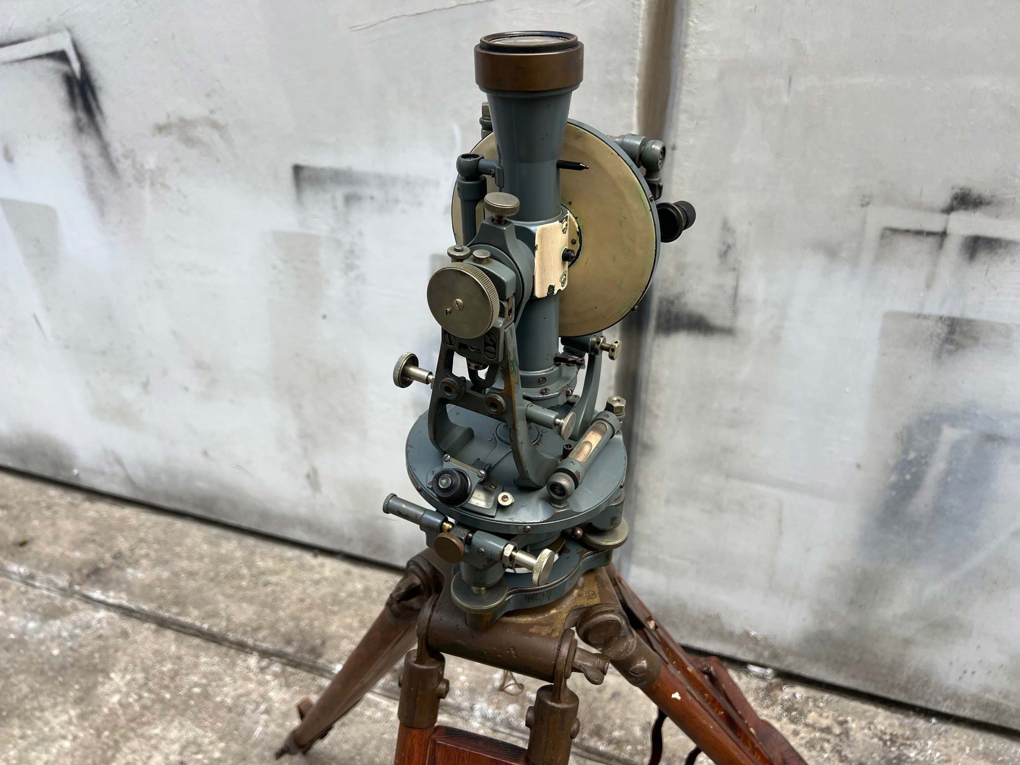Vintage Surveyor’s Theodolite and Tripod Stand made in England
