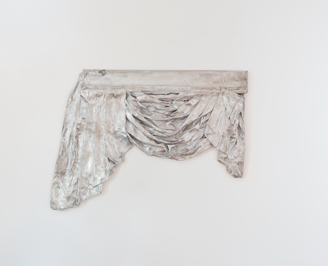 Zenobia Lee "Disillusions (soiled)," 2026 Cast aluminum 41 x 39 x 2 in (104 x 99 x 5 cm)