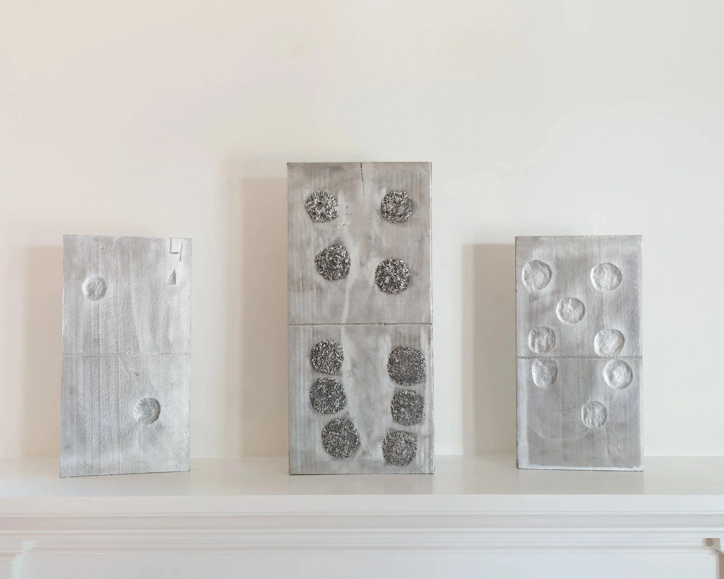 Zenobia Lee, "Aluminum Domino II" "Aluminum Domino III" "Aluminum Domino I"