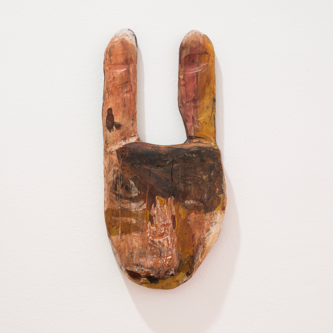 Yu Kobayashi "YKs-026," 2025 Japanese cedar, persimmon lacquer 12 x 6 x 1 1/2 in (30 x 15 x 4 cm)