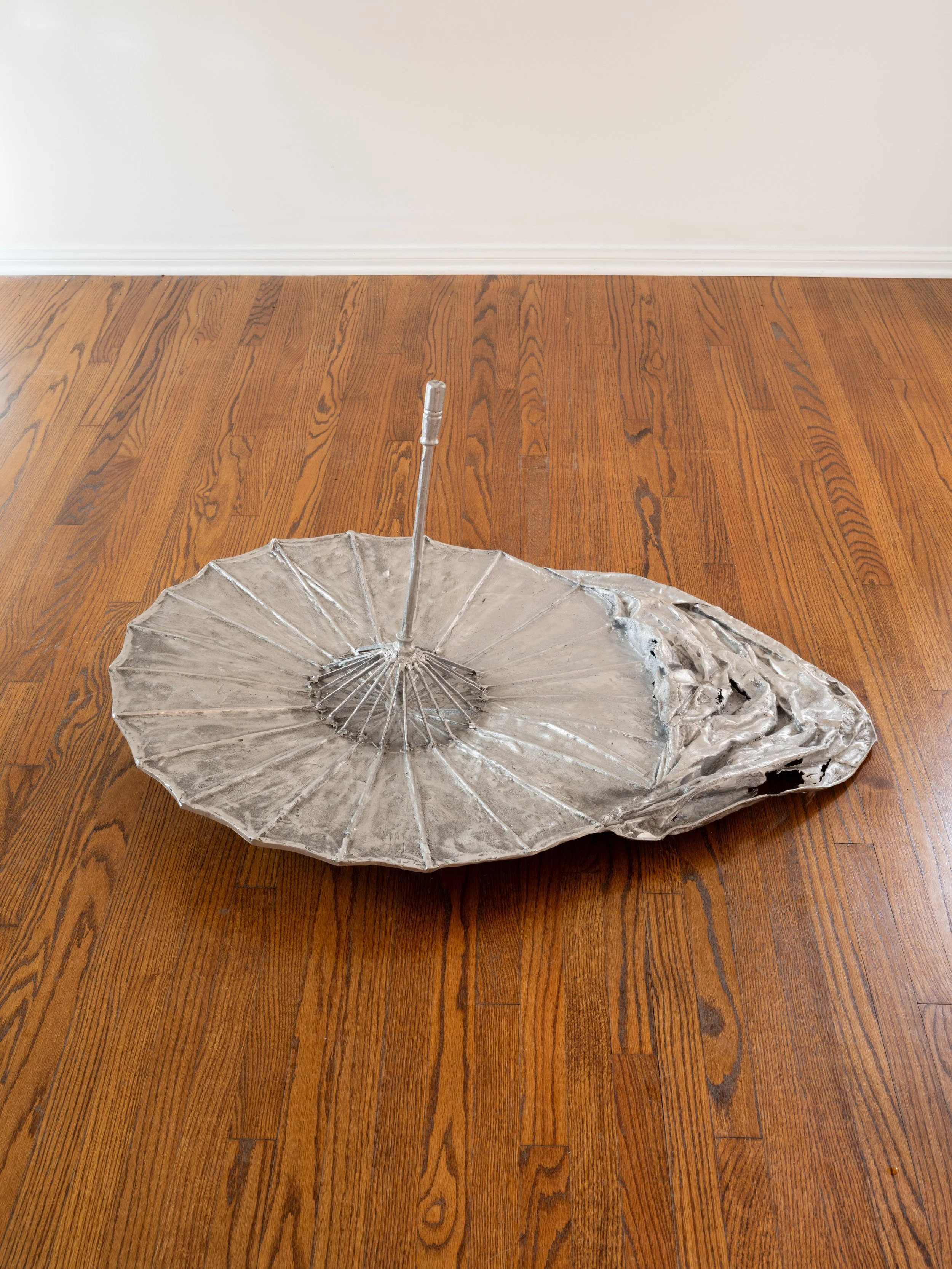 Zenobia Lee "Red Earth," 2026 Cast aluminum 42 x 19 in (107 x 48 cm)