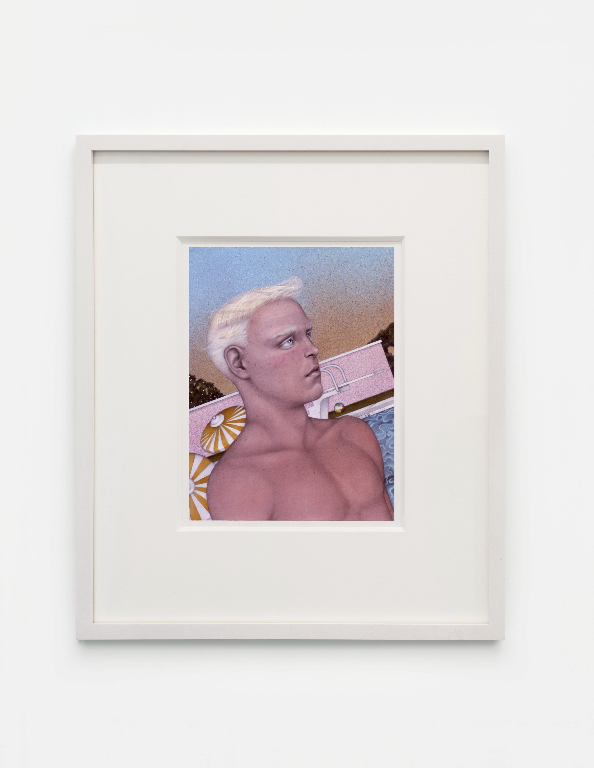 Mel Odom "Tilt," 1984 Graphite, colored pencil and gouache on board 17 3/8 x 14 5/8 (43 x 36 cm) framed