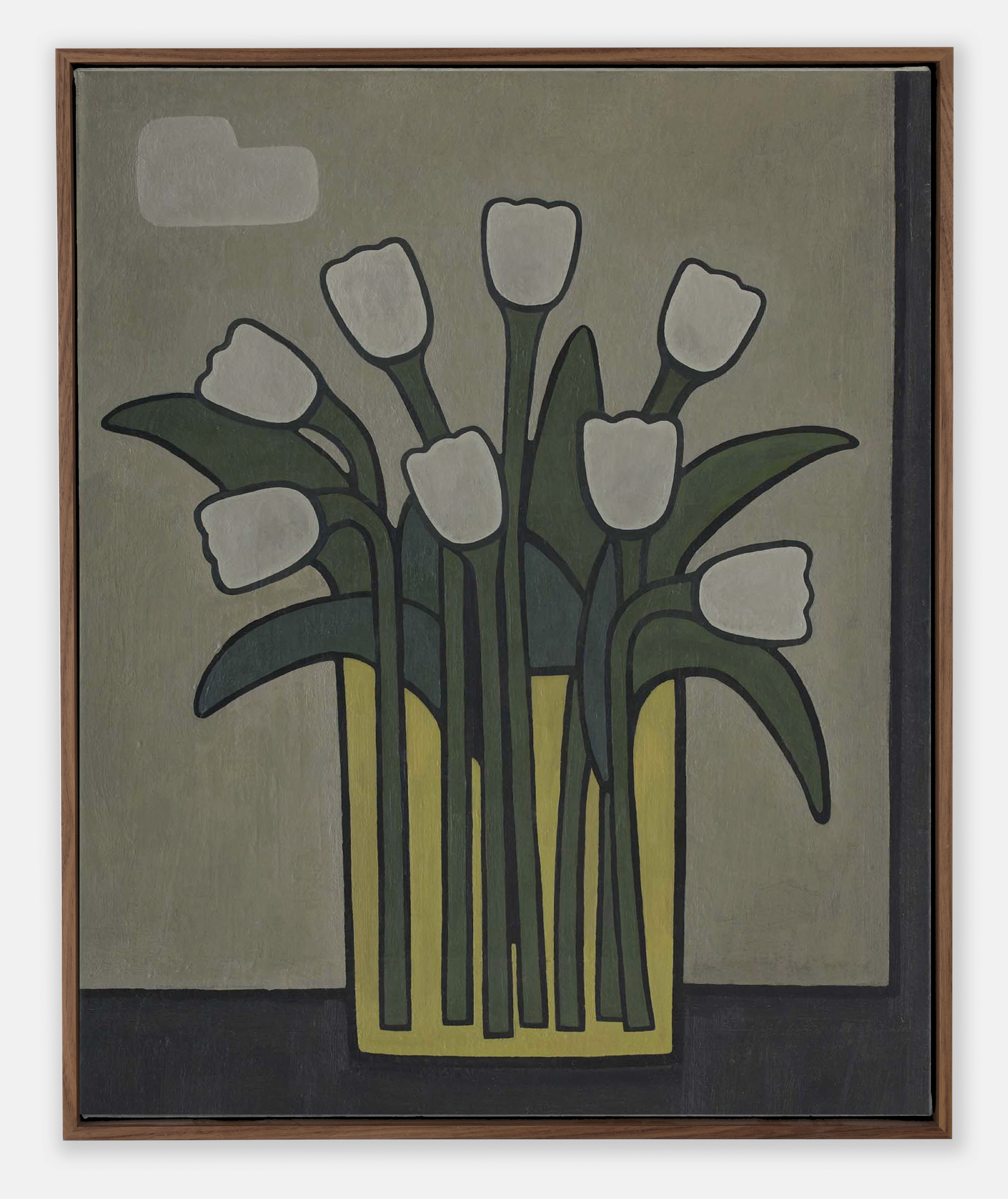 William Wright "Flowers by the Window," 2024-26 Oil on canvas 20 x 16 in (51 x 41 cm)