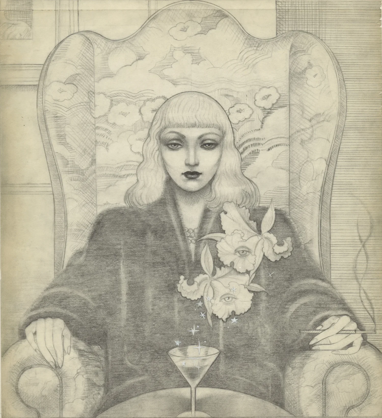 "Film Noir", 1988 Graphite on vellum 14 x 11 inches