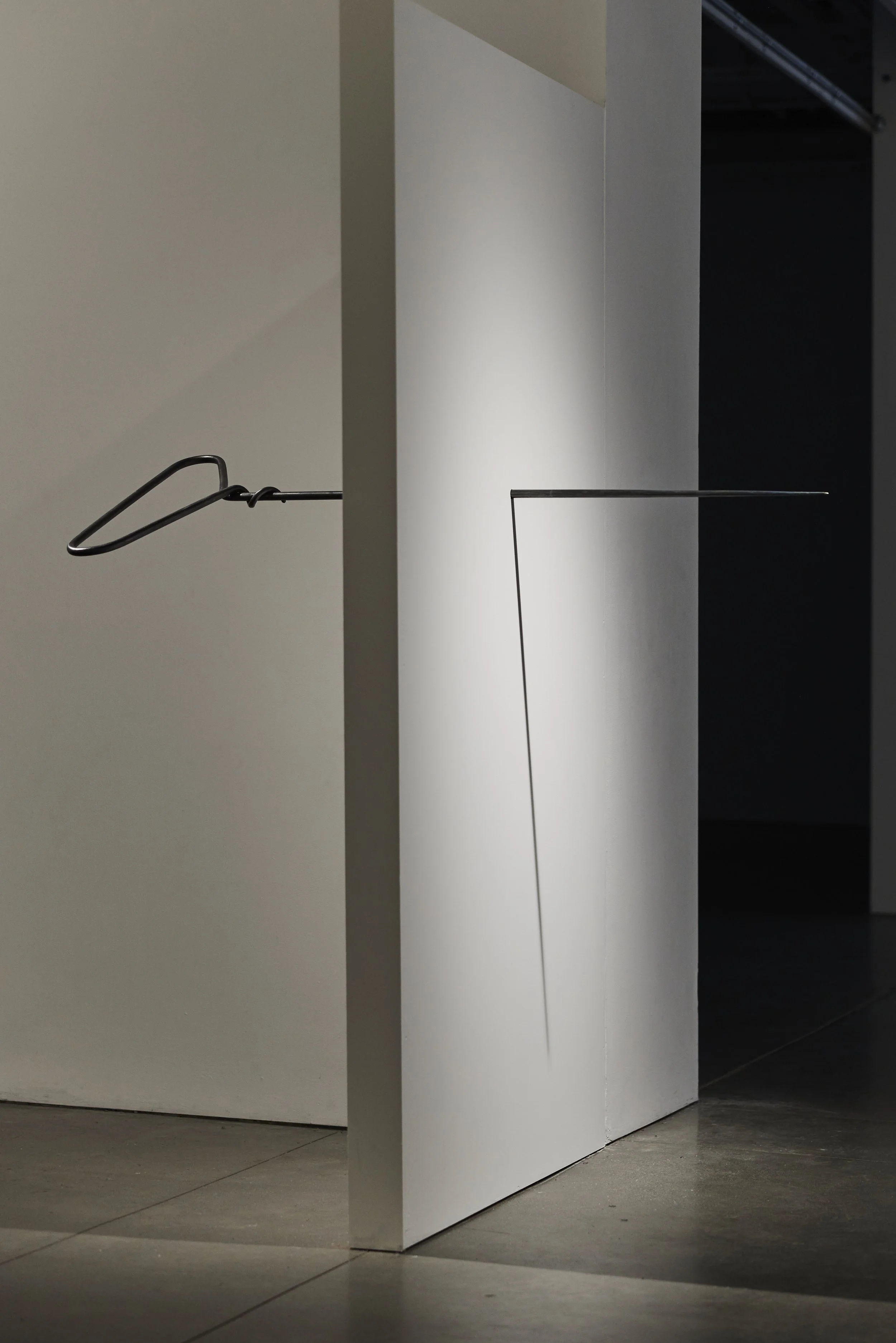 Zenobia Lee "Why allow the tendrils of the heart to twine around objects (abject) - for Harriet Jacobs," 2024 Steel 72 x 12 x 2 1/2 in (183 x 30 x 6 cm)