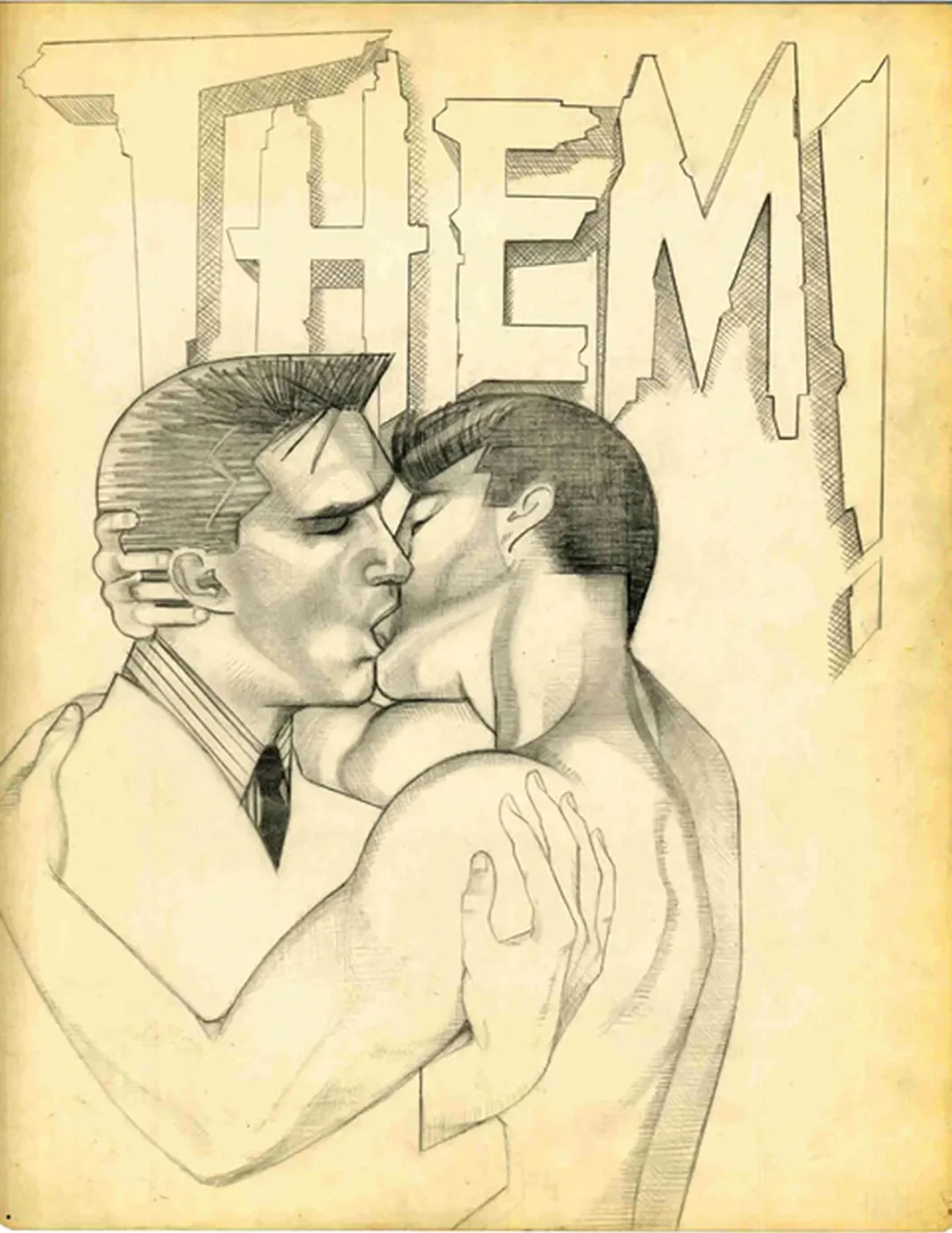 "Them", 1980 Graphite on vellum 14 x 11 inches