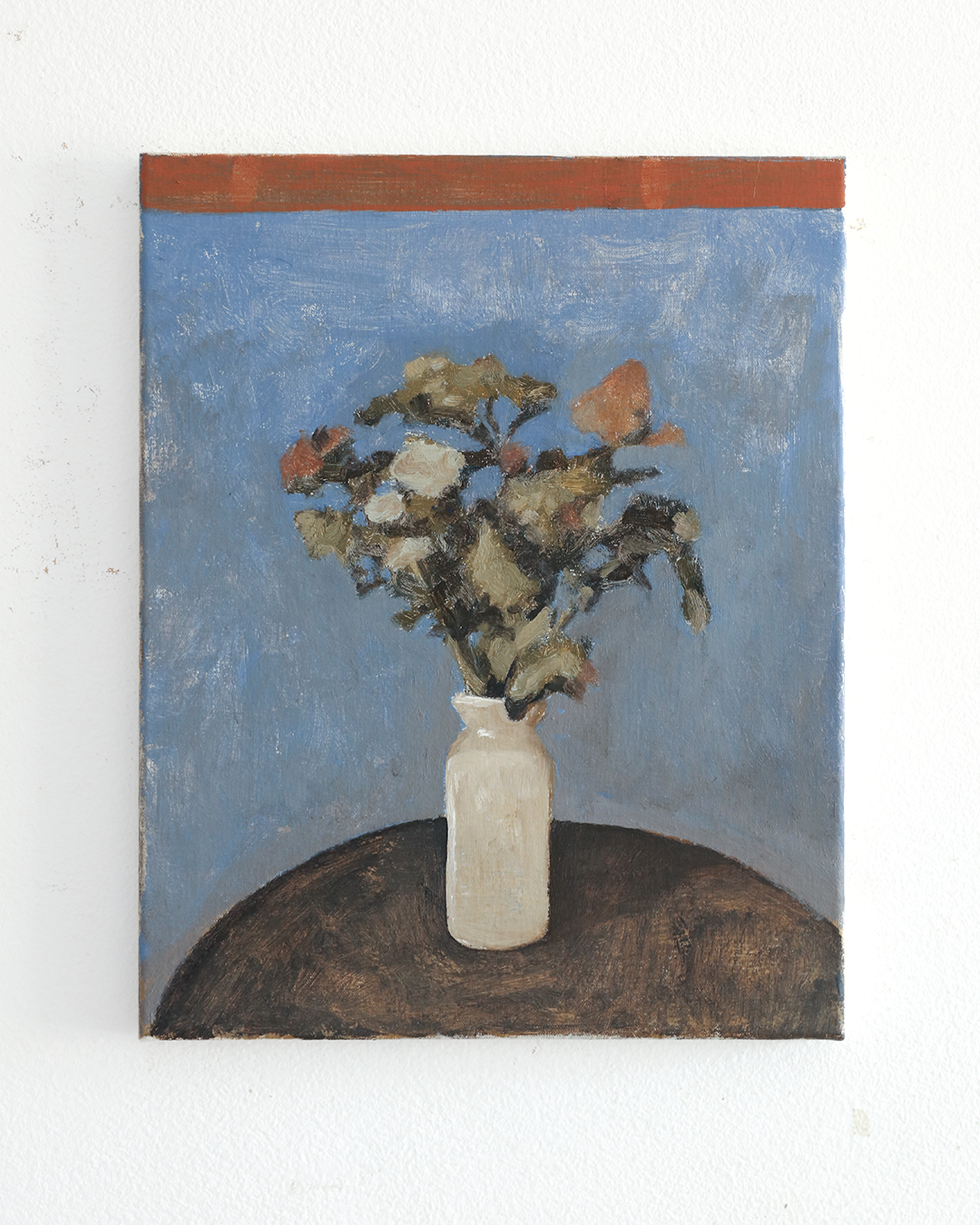 Lucas Fernando Rubly, "Velvet Wall," 2025 Oil and wax on canvas 12 x 9 1/2 inches