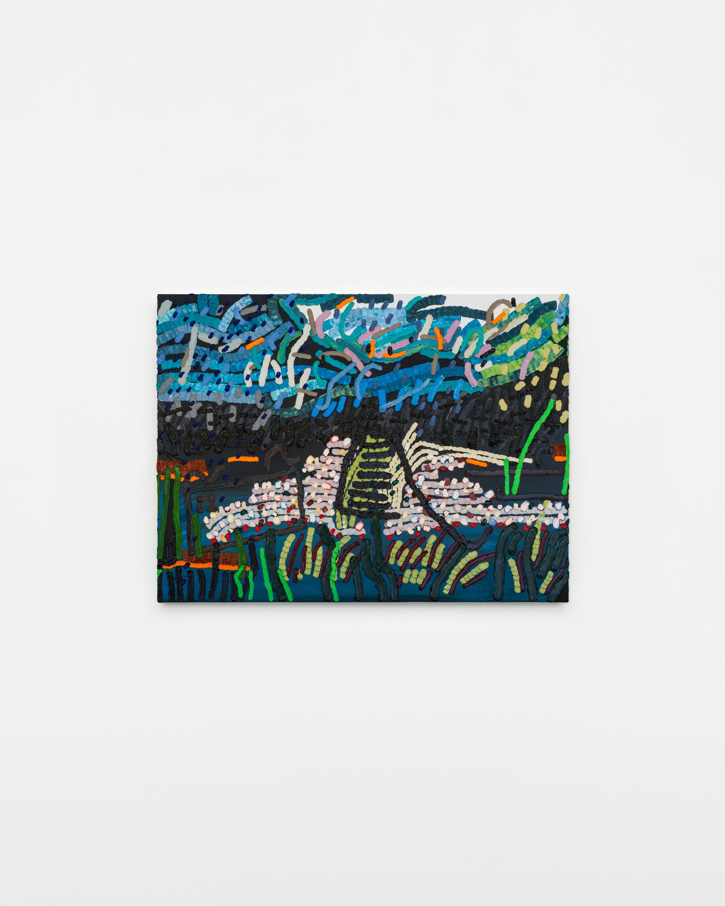 Lily Ramírez "By the river," 2022 Acrylic on canvas 36 x 38 inches