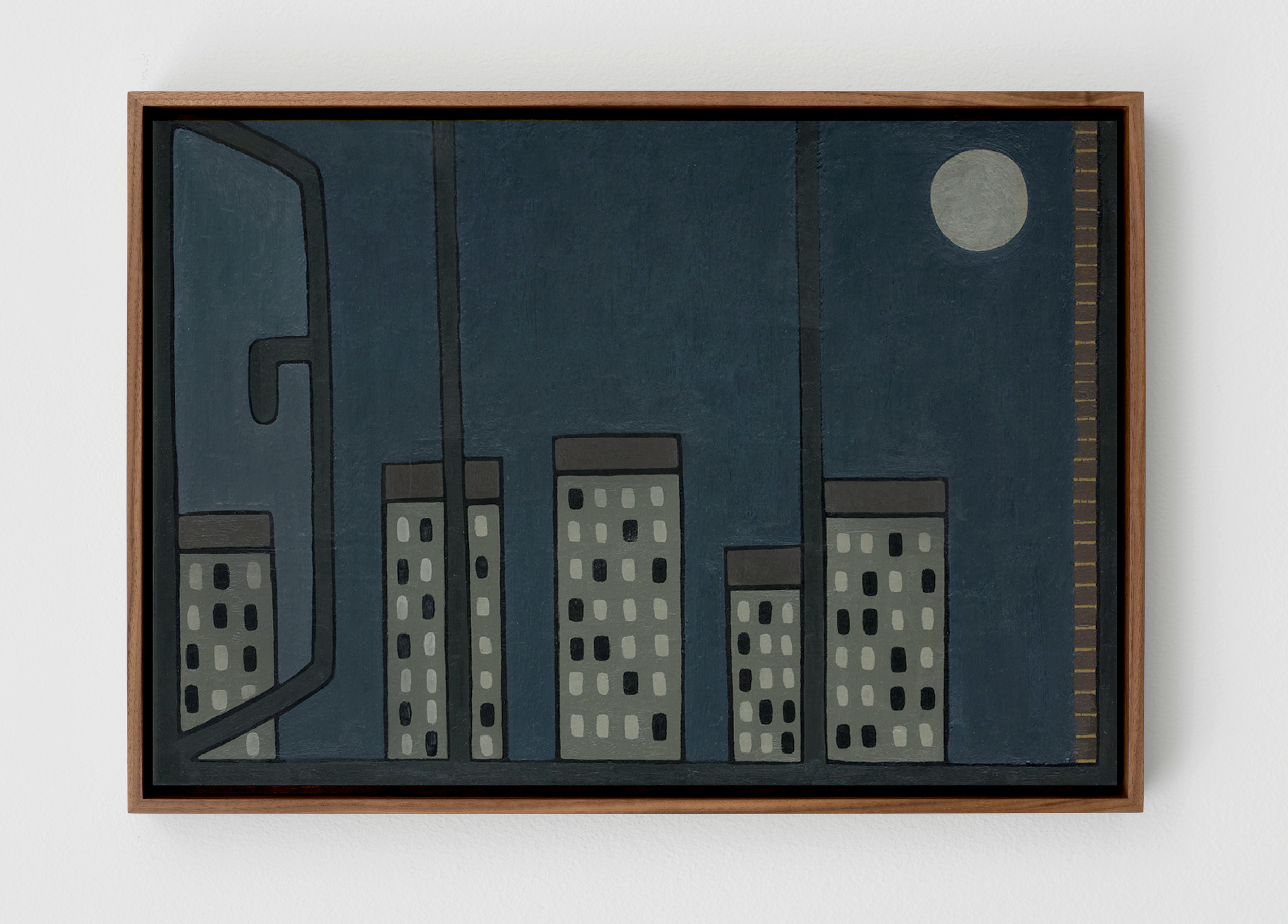 William Wright "Studio Window at Night," 2022-25 Oil on canvas 10 x 14 in (26 x 36 cm)