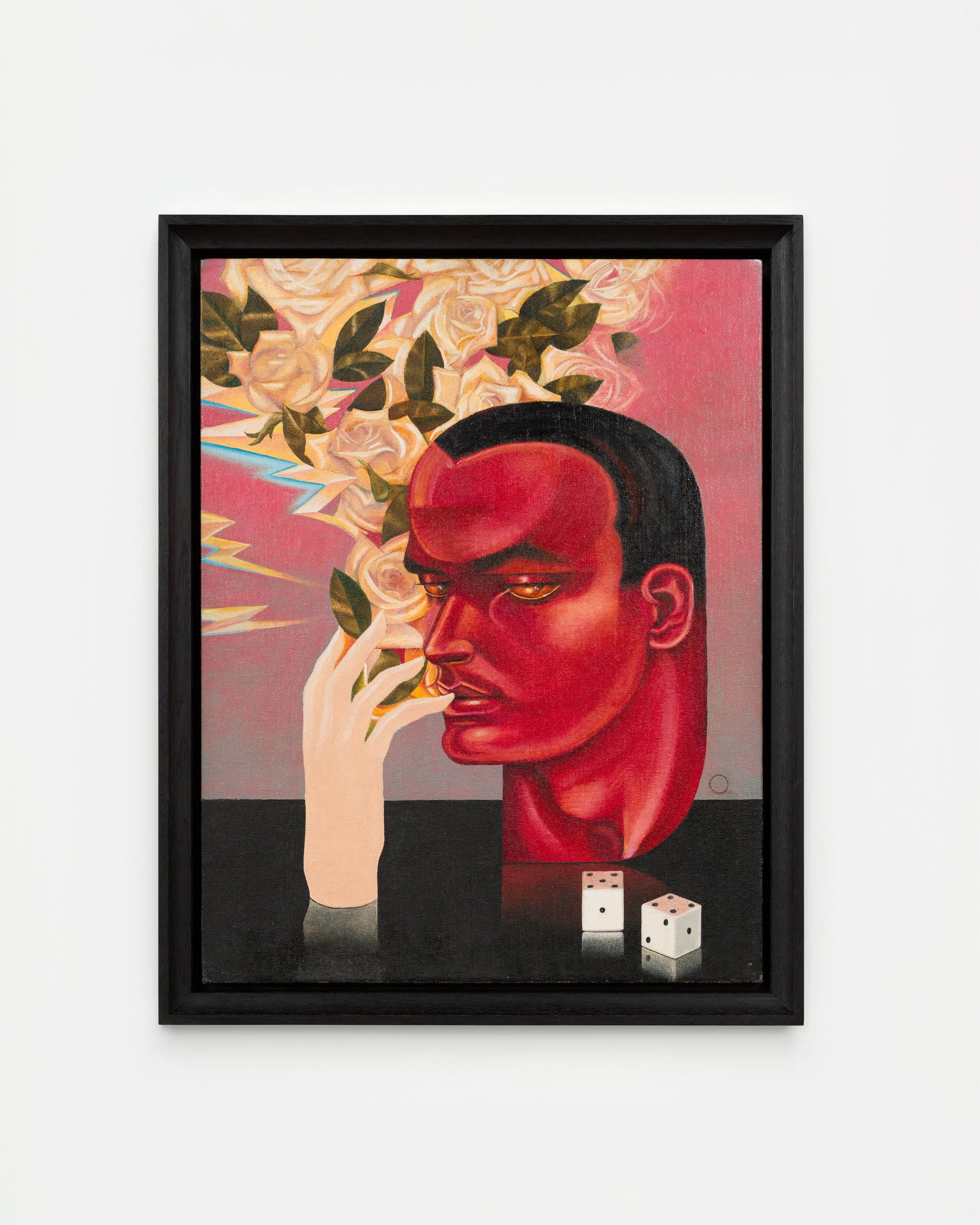 Mel Odom "Devil and the Dice," 1984  Oil on board  20 x 16 in (51 x 41 cm) framed