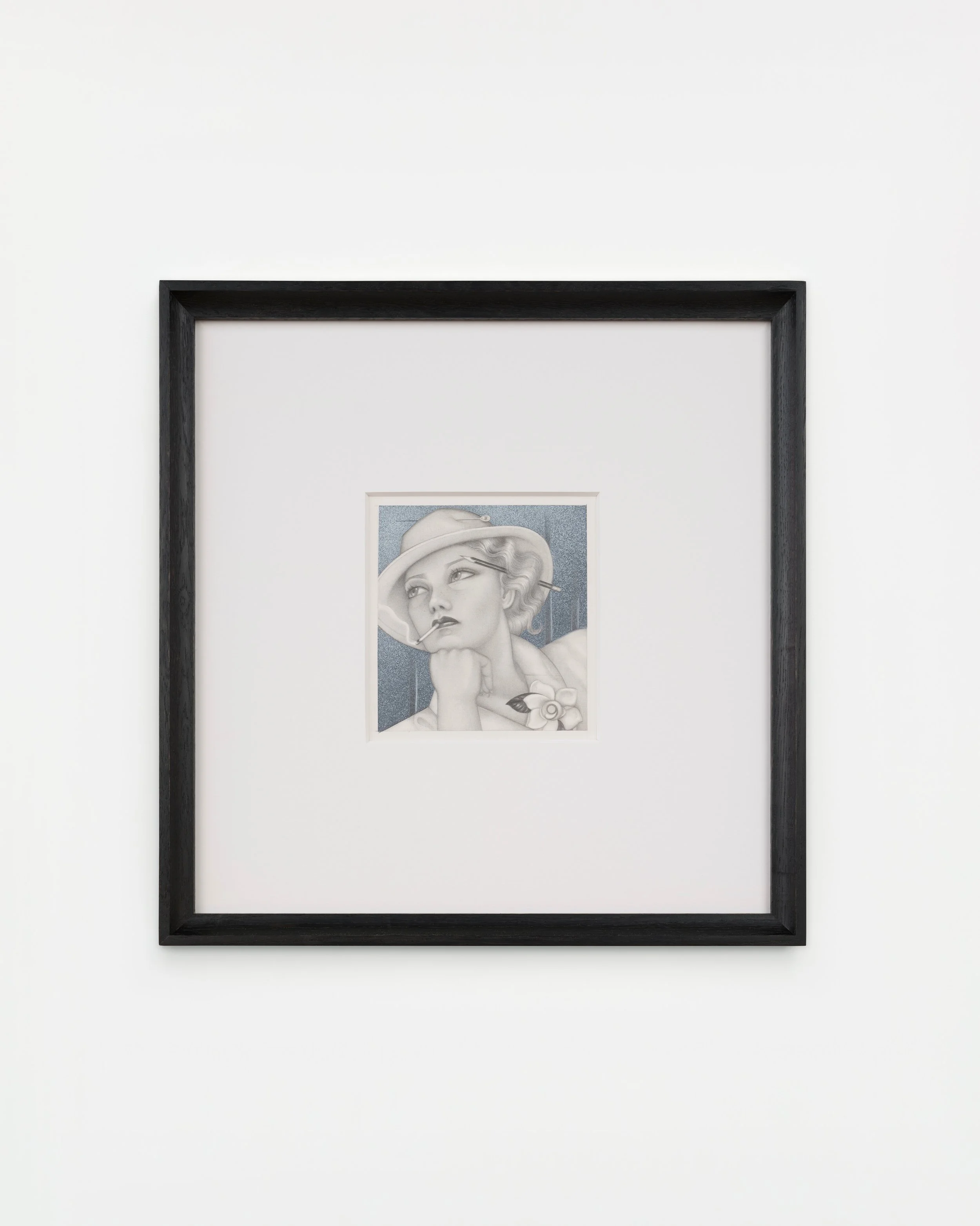 Mel Odom "Georgia James," 1999 Pencil and gouache on board 15 1/2 x 15 1/8 in (40 x 38 cm) framed