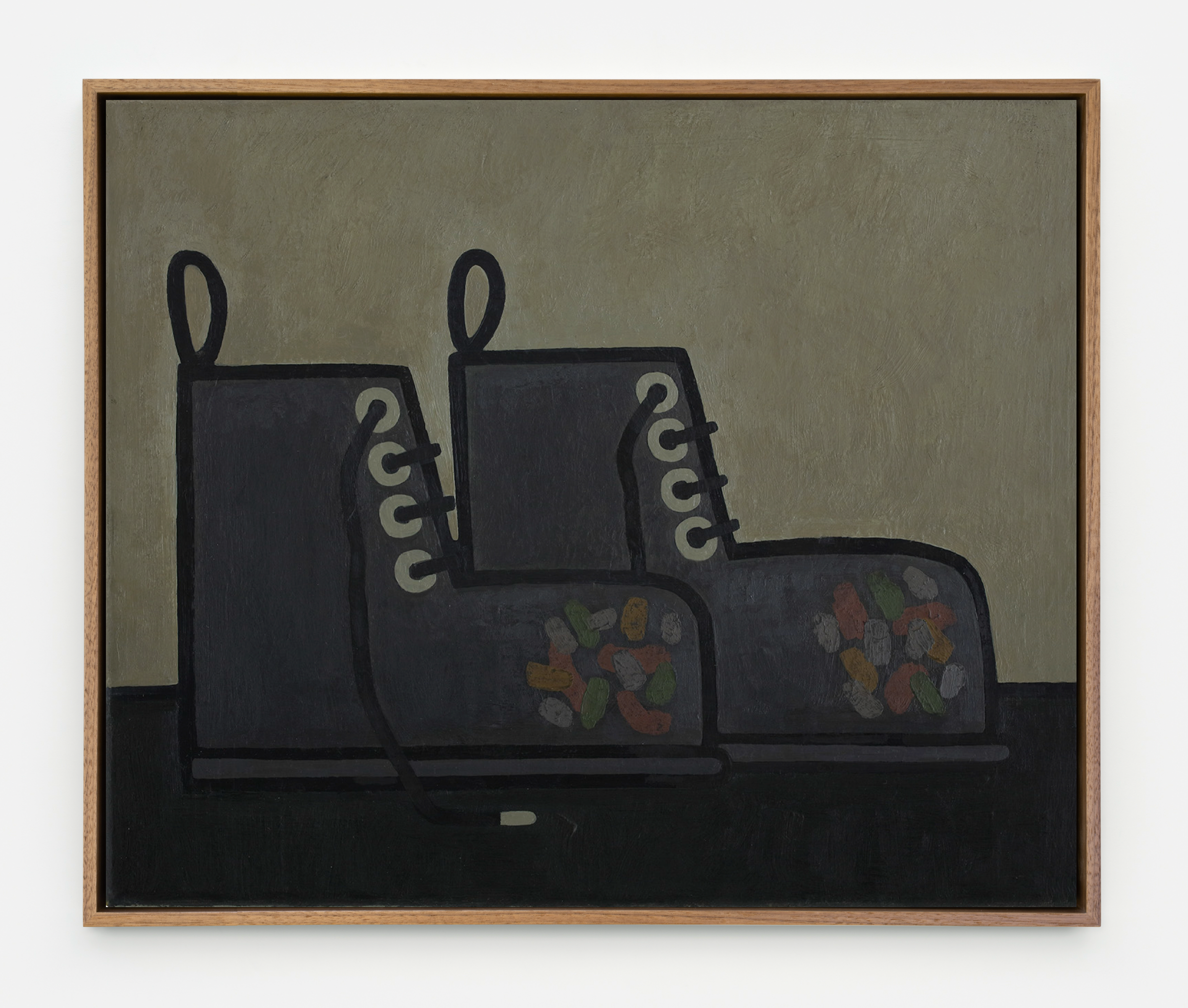 William Wright "Painter's Shoes," 2023-25 Oil on canvas 10 x 12 in (25 x 30 cm)