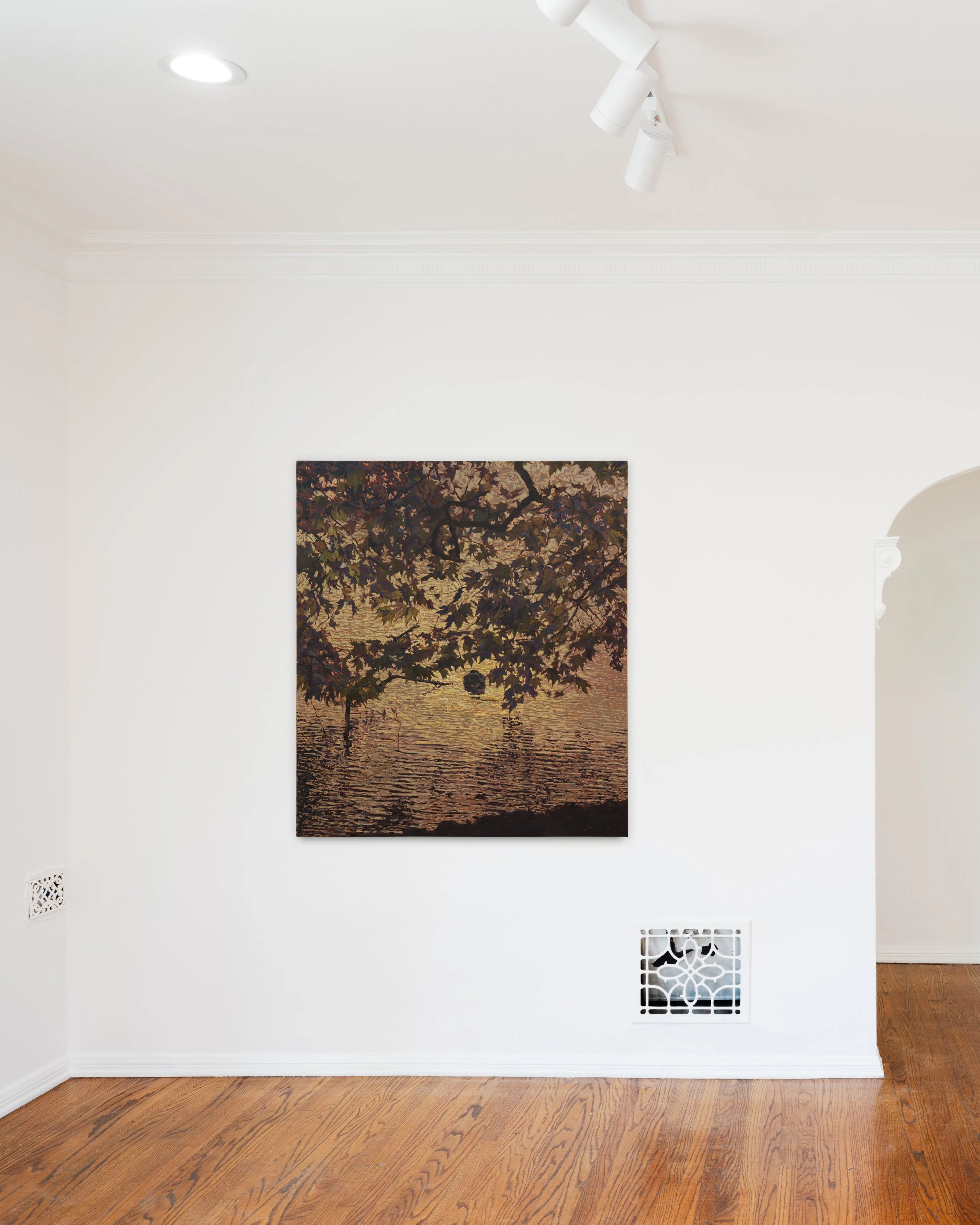 Shuangyi Li "Nothing gold can stay," 2025 Acrylic on linen 47 1/4 × 41 1/4 in (120 x 105 cm)