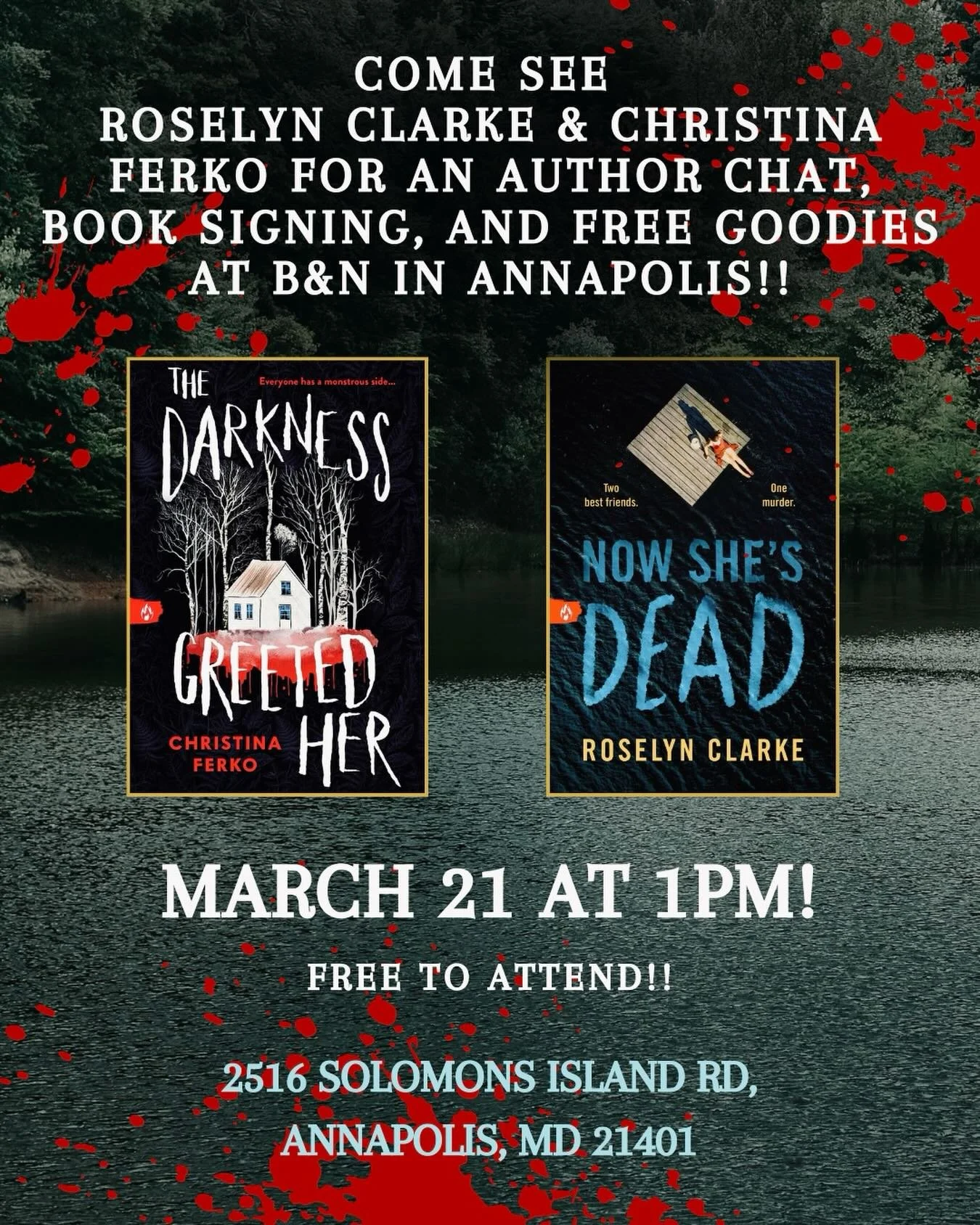 Come see us!!!! @christina_ferko and I will be at @bn.annapolis this Saturday, 3/21 at 1pm talking about books, signing copies, and we&rsquo;ll even have some book swag to give out 🫶🫶🫶 free event&mdash;just swing by and say hi if you&rsquo;re loca