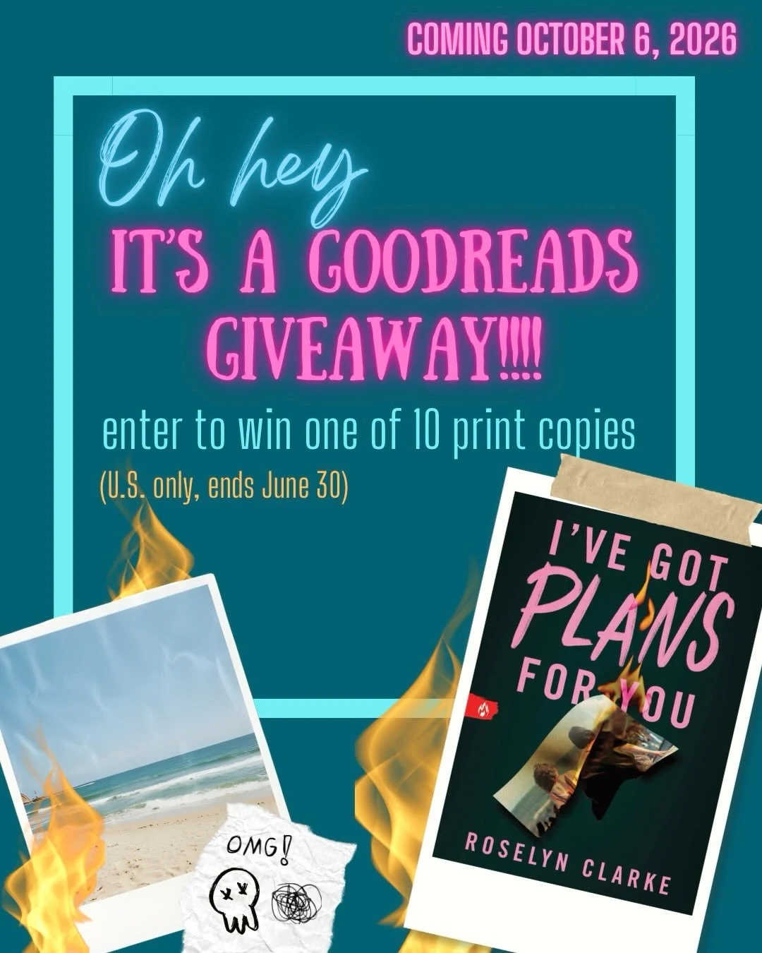 ‼️HAPPENING NOW‼️ my publisher @sourcebooksfire is running a g&iuml;vēaw&aring;y for 10 print copies of my upcoming YA thriller, I&rsquo;VE GOT PLANS FOR YOU over on Goodreads!! Pop over and &euml;ntēr today if you love messy, toxic friend group and 