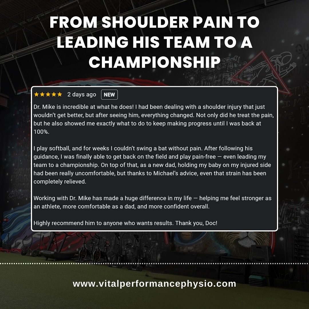 We help active adults and athletes address pain, optimize their movement, and crush their health and wellness goals!‬

‪Get in touch with us:‬
‪📧 Mike.shaddow@vitalperformancephysio.com‬
‪📲 856-606-0201

‪Or book a free 20 minute phone call using t