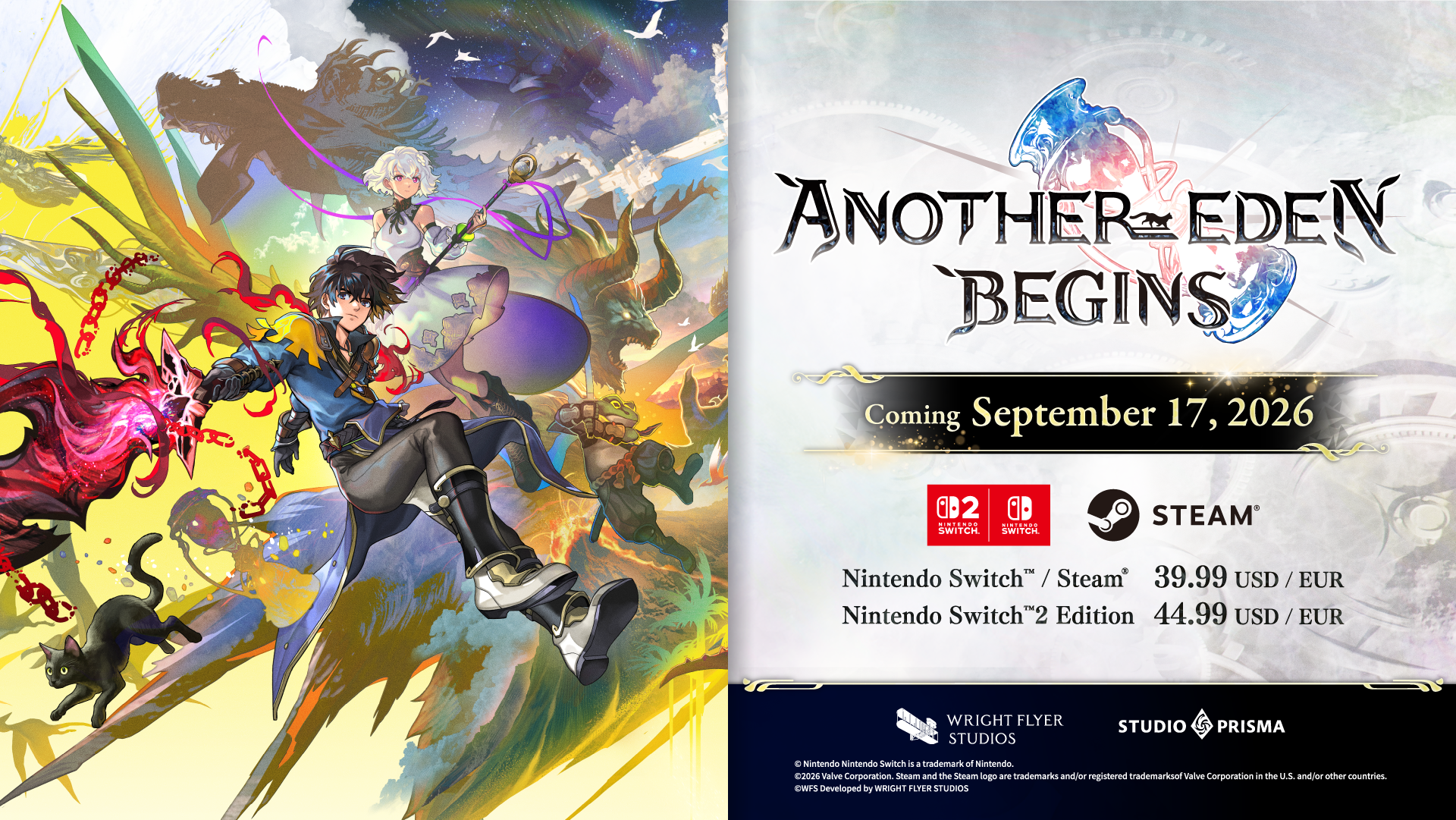 “Another Eden Begins” Traverses Through Time on Nintendo Switch Consoles, PC Sept 17 [Press Release]