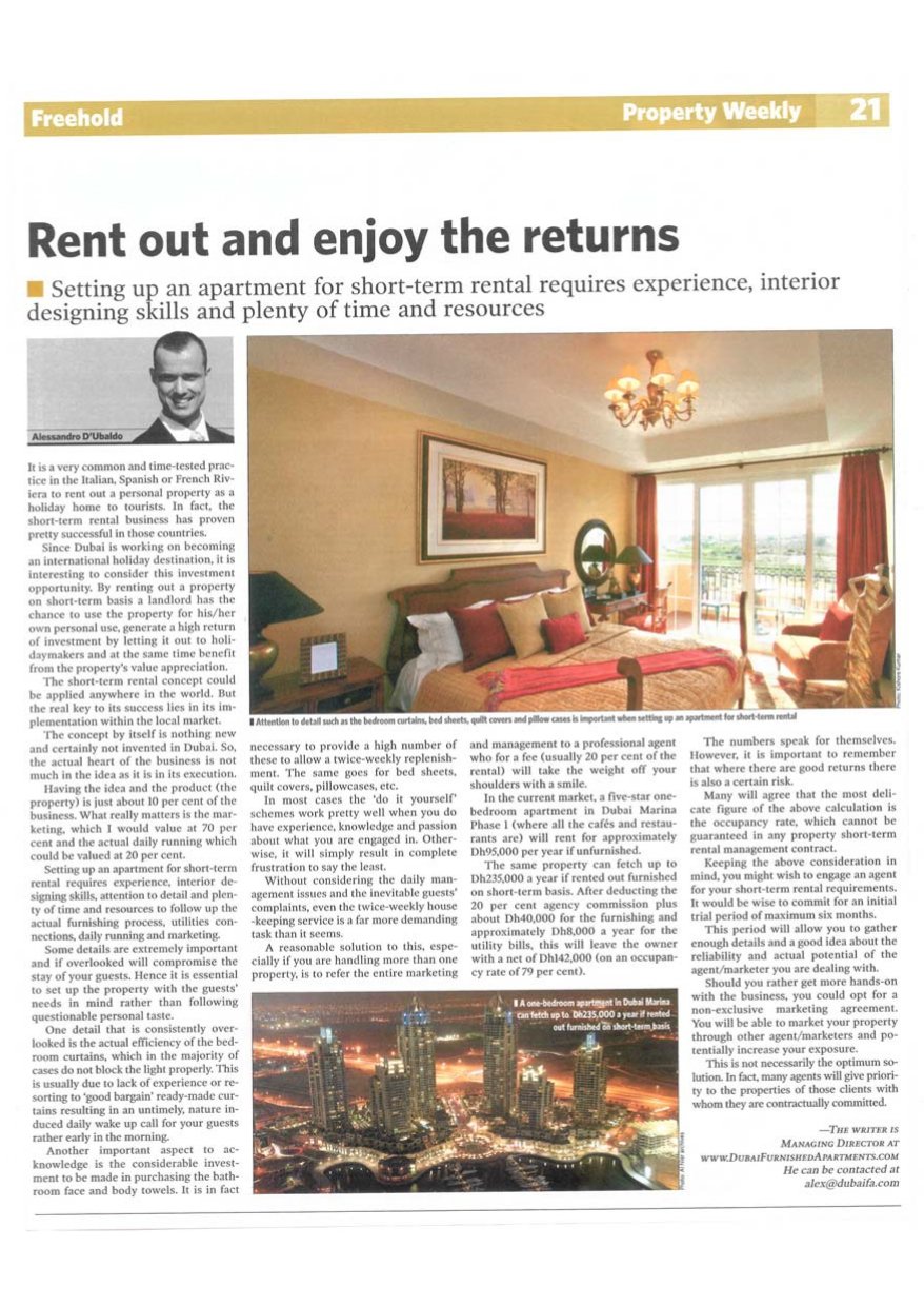 Rent Out and Enjoy the Returns