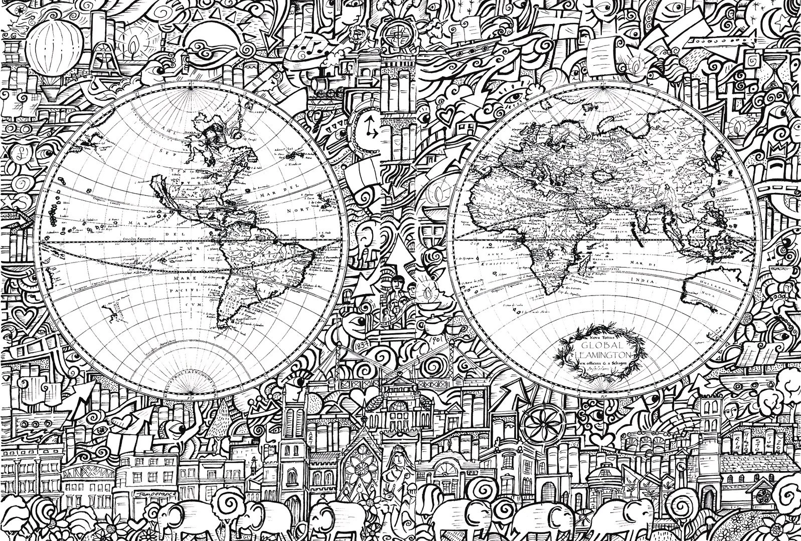 Global history of Leamington book cover art work