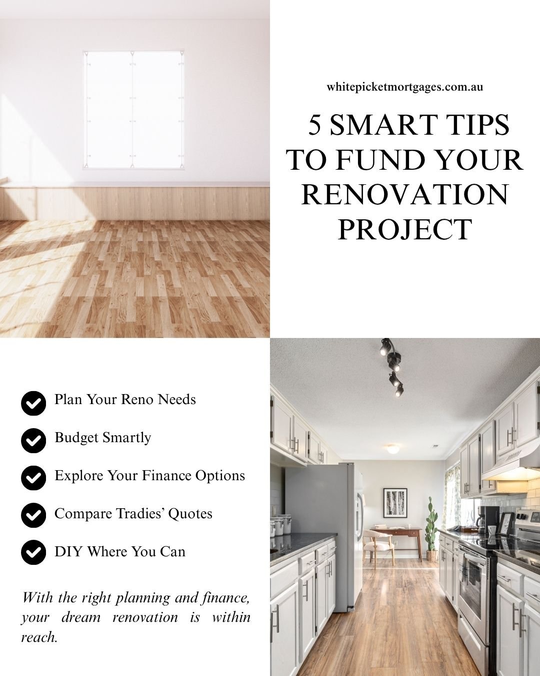 Dreaming of a home makeover? Before you pick up that paint roller, make sure your finances are just as ready as your vision board.

1️⃣ Plan Your Reno Needs - Focus on upgrades that add real value to your home.
2️⃣ Budget Smartly - Add a 10&ndash;30%