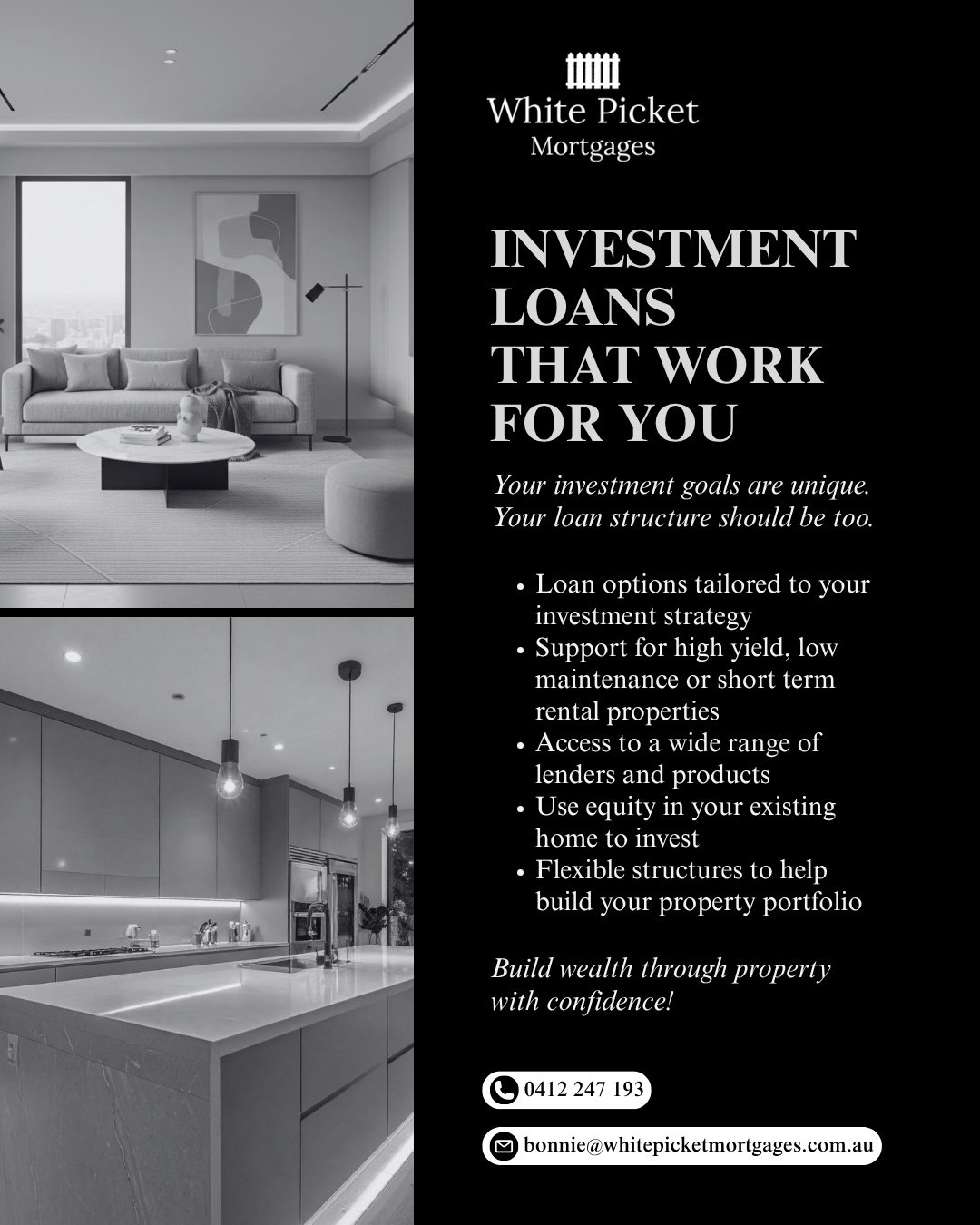 Thinking about investing in property?

The right loan structure can make a big difference to how your investment performs over time. From using equity to exploring different lending options, it is about setting things up to support your strategy.

At