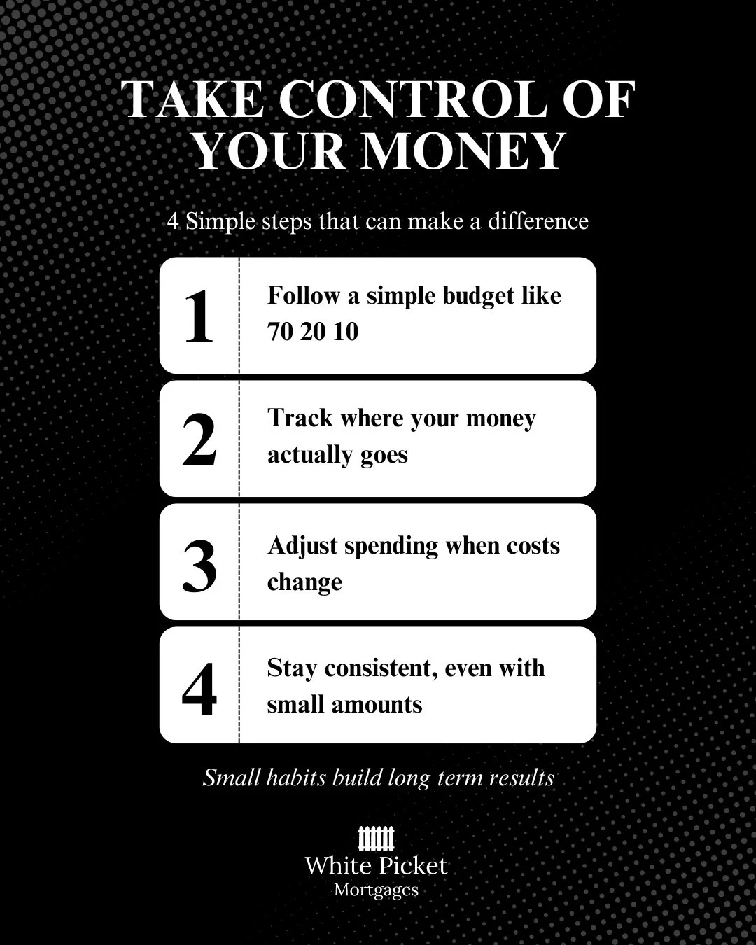 Managing your money does not have to be complicated.

Simple steps like tracking your spending, setting a clear budget, and staying consistent can help you feel more in control, even when costs are rising.

It is not about being perfect. It is about 