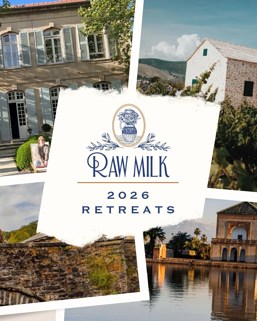We&rsquo;re so pleased to share our 2026 retreat offering with you! Some absolutely epic locations on the list for next year. 
Where will we see you? 
🩶

#rawmilkretreats #slowtravel #culinarytravel #winetravel #creativeretreat